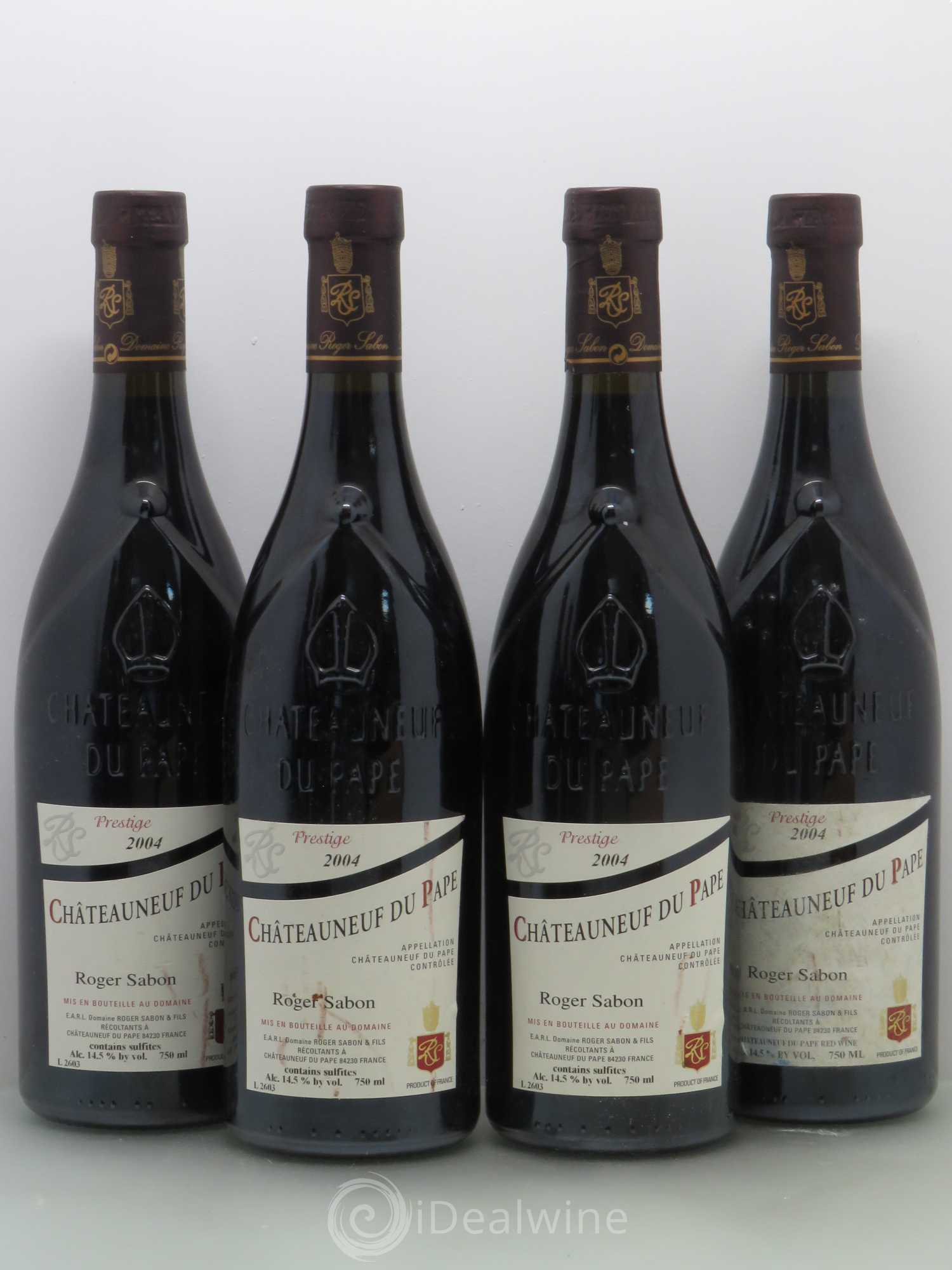 Châteauneuf-du-Pape Cuvée Prestige Roger Sabon (Domaine) 2004 - Lot de 8 bouteilles - 1