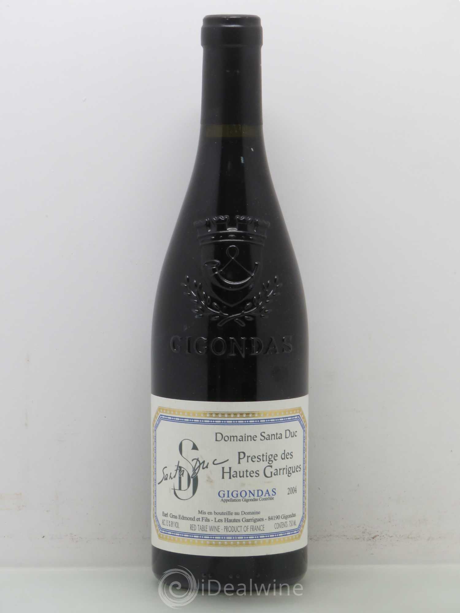 Gigondas Santa Duc Prestige des hautes garrigues 2004 - Posten von 1 Flasche - 0