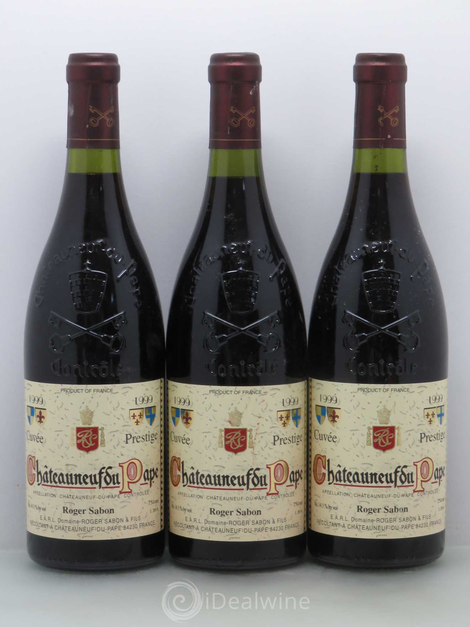 Châteauneuf-du-Pape Cuvée Prestige Roger Sabon (Domaine) 1999 - Lot de 6 bouteilles - 1