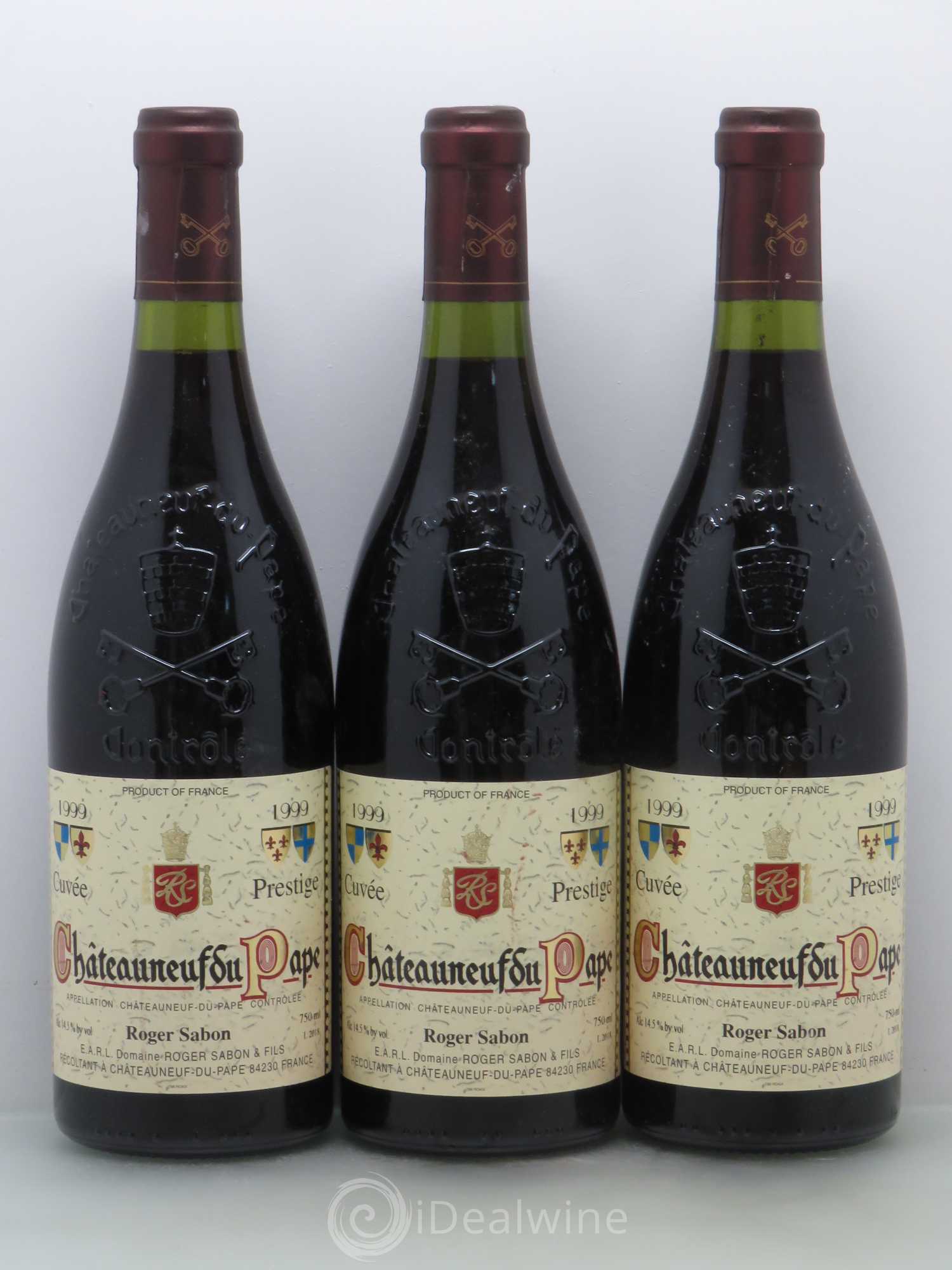 Châteauneuf-du-Pape Cuvée Prestige Roger Sabon (Domaine) 1999 - Lot de 6 bouteilles - 2