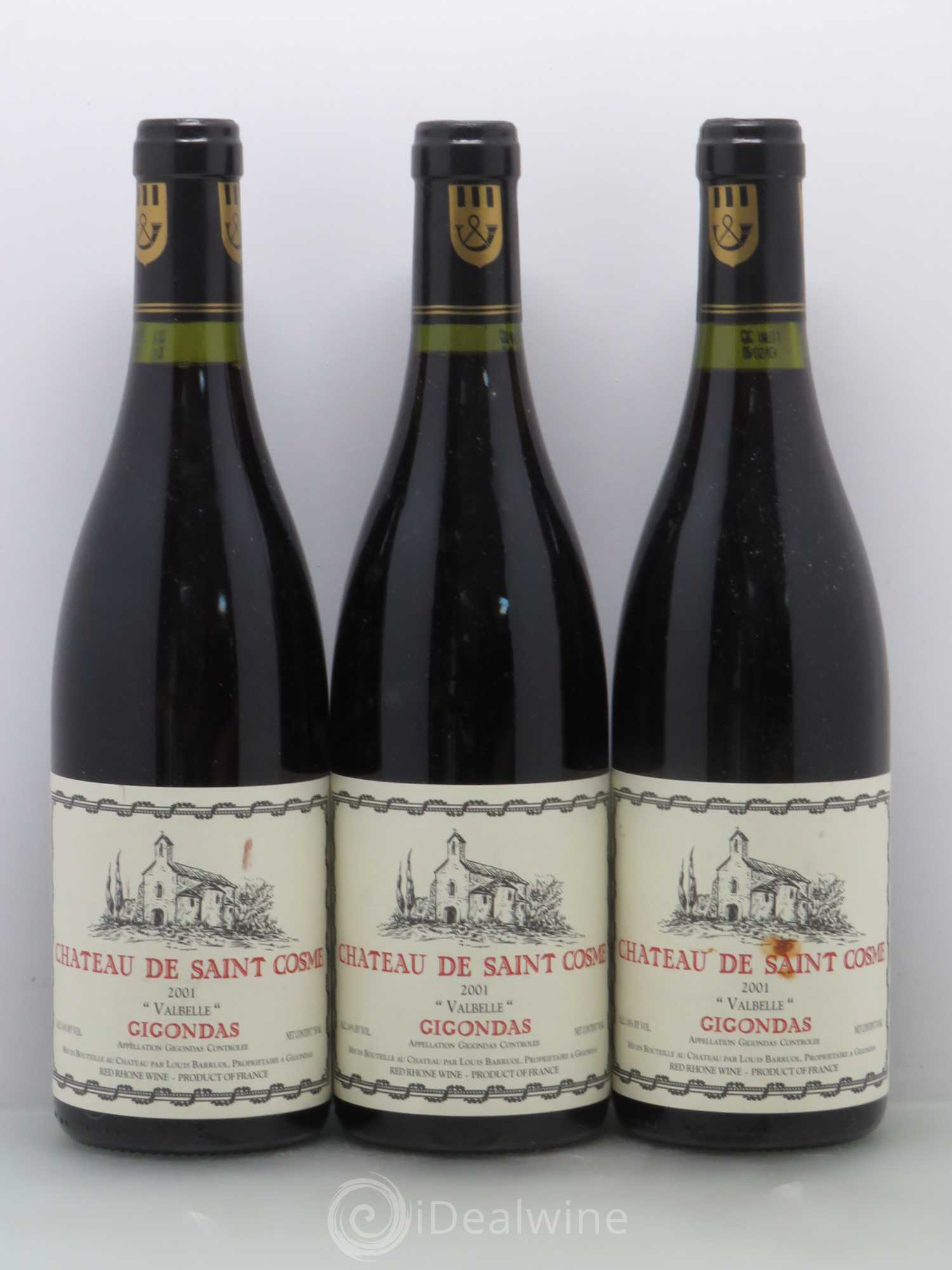 Gigondas Saint Cosme Valbelle 2001 - Posten von 3 Flaschen - 0