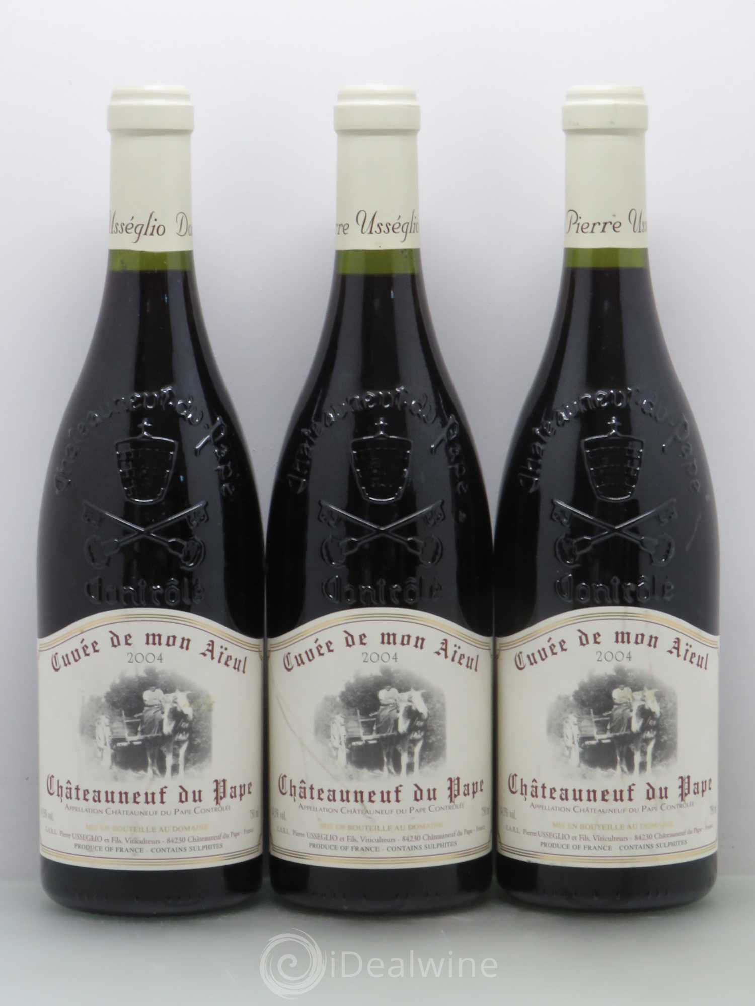 Châteauneuf-du-Pape Cuvée de mon Aïeul Pierre Usseglio & Fils 2004 - Lot de 3 bouteilles - 0