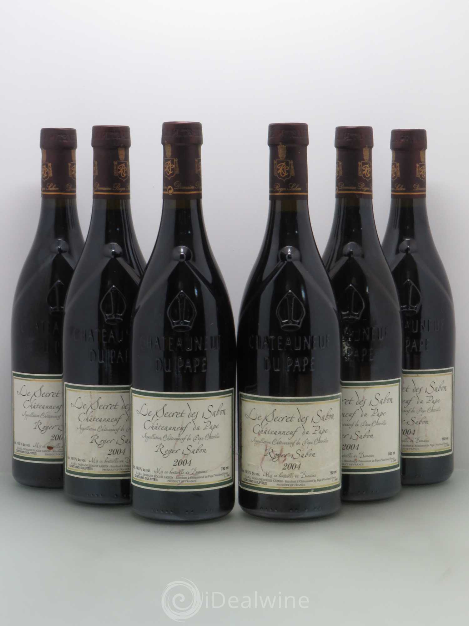 Châteauneuf-du-Pape Le Secret des Sabon Domaine Roger Sabon 2004 - Lot de 6 bouteilles - 0