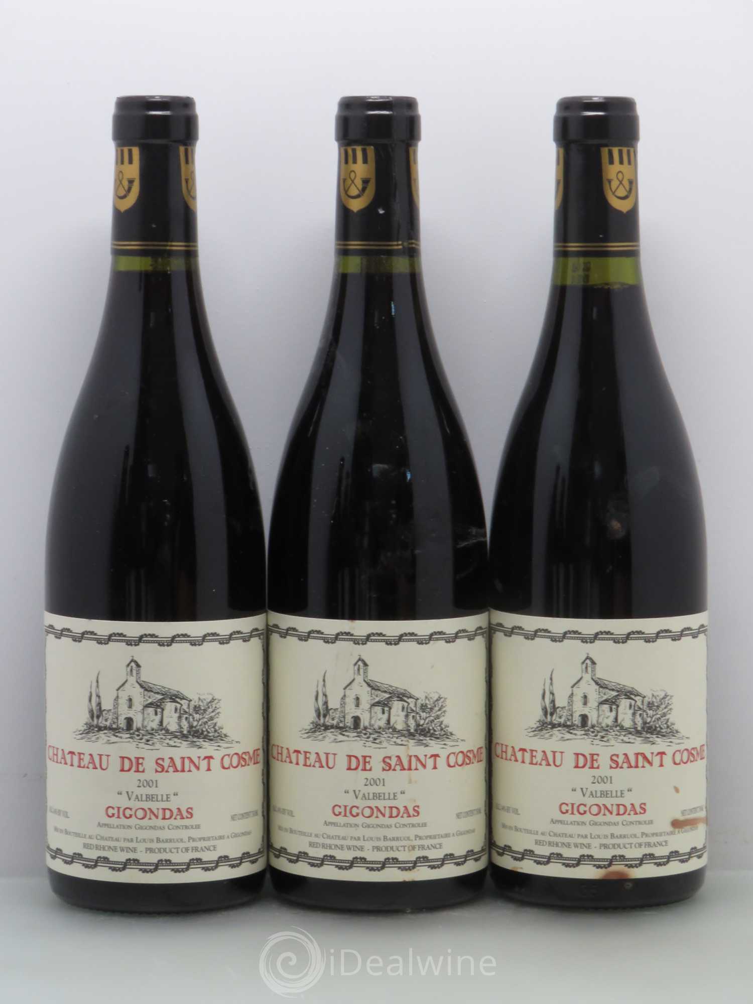 Gigondas Saint Cosme Valbelle 2001 - Lot de 6 bouteilles - 1