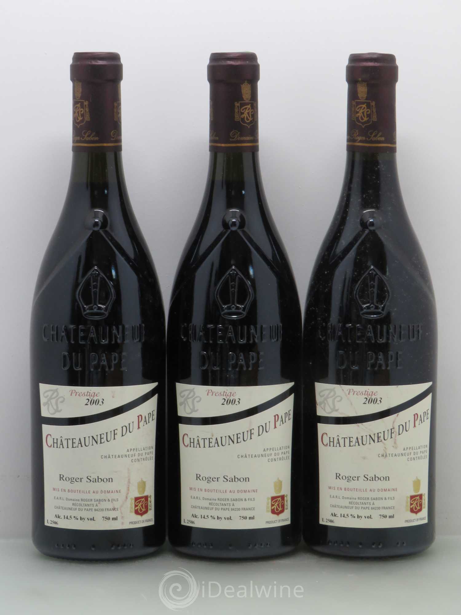 Châteauneuf-du-Pape Cuvée Prestige Roger Sabon (Domaine) 2003 - Lot de 12 bouteilles - 2