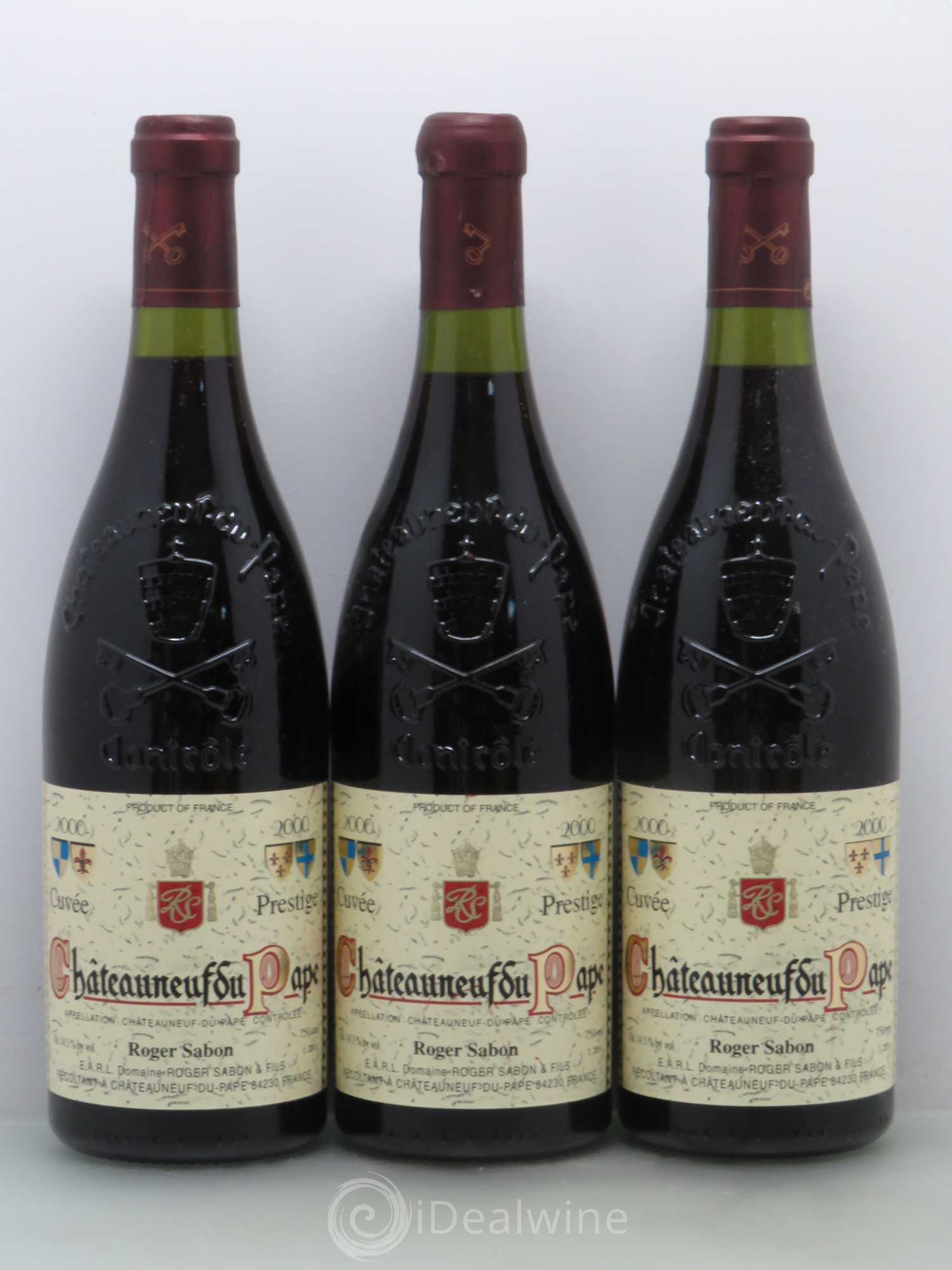 Châteauneuf-du-Pape Cuvée Prestige Roger Sabon (Domaine) 2000 - Lot de 6 bouteilles - 1