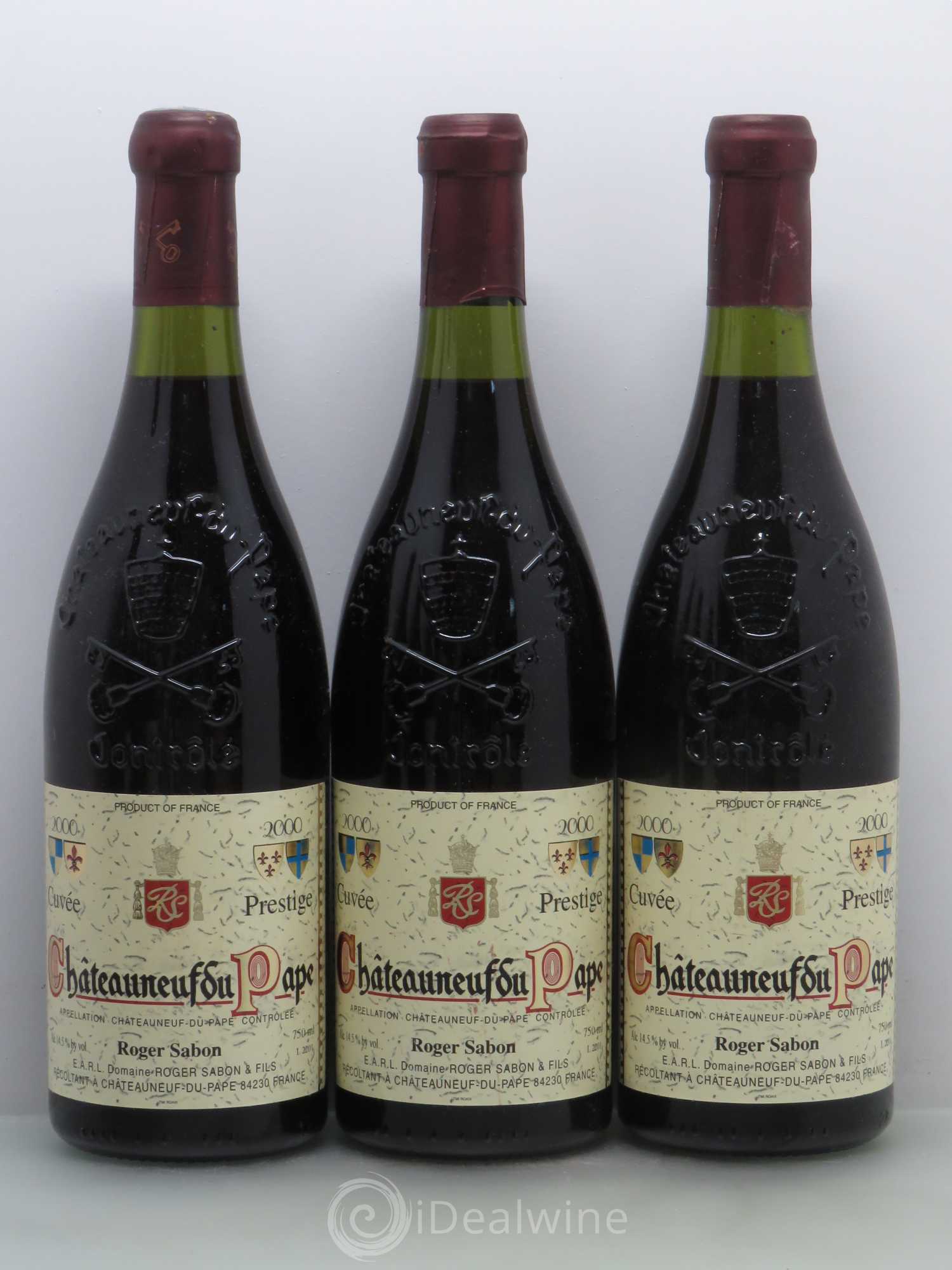 Châteauneuf-du-Pape Cuvée Prestige Roger Sabon (Domaine) 2000 - Lot de 6 bouteilles - 1