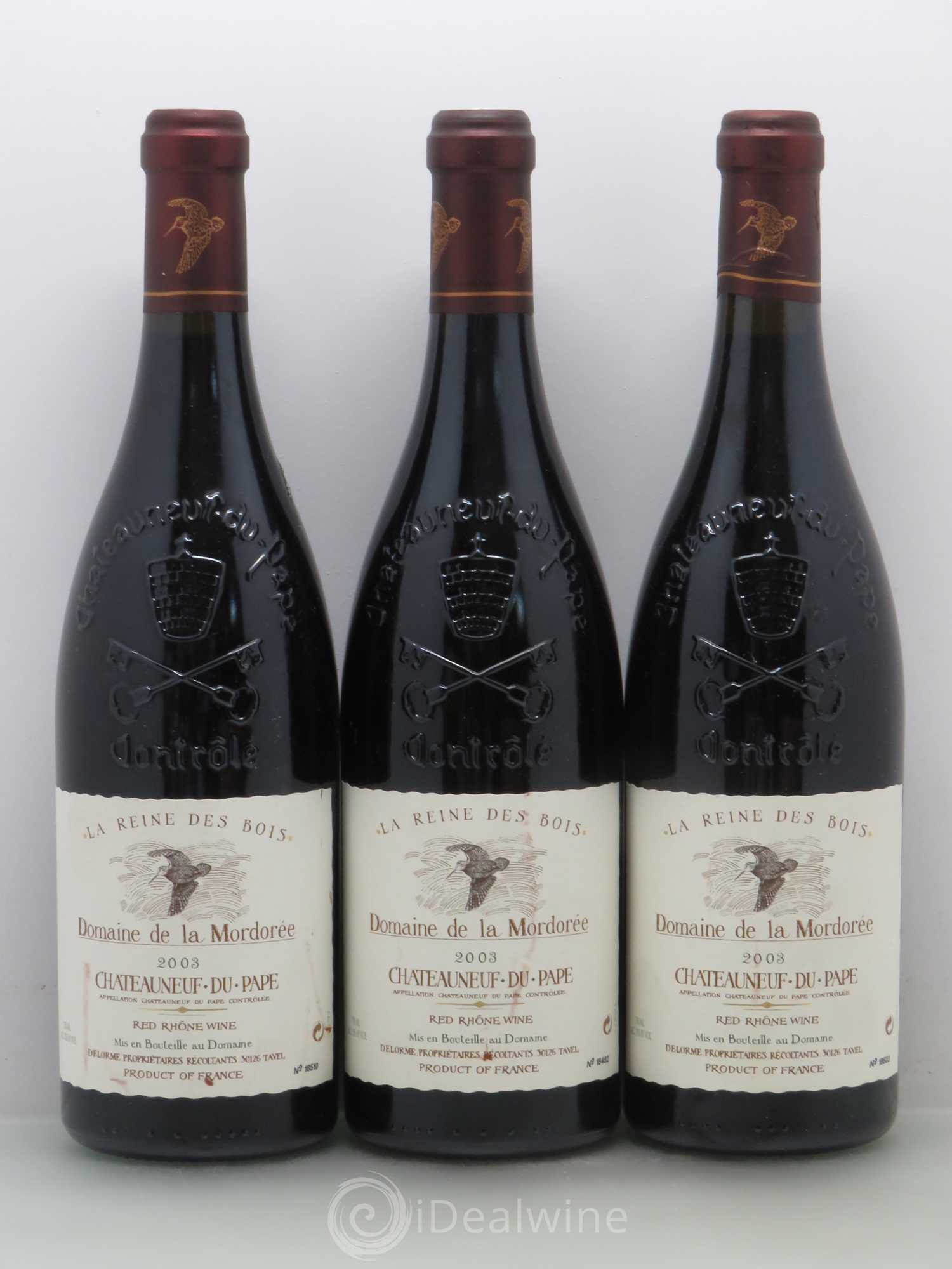 Châteauneuf-du-Pape  Cuvée de la Reine des Bois La Mordorée (Domaine de) 2003 - Lot de 6 bouteilles - 2