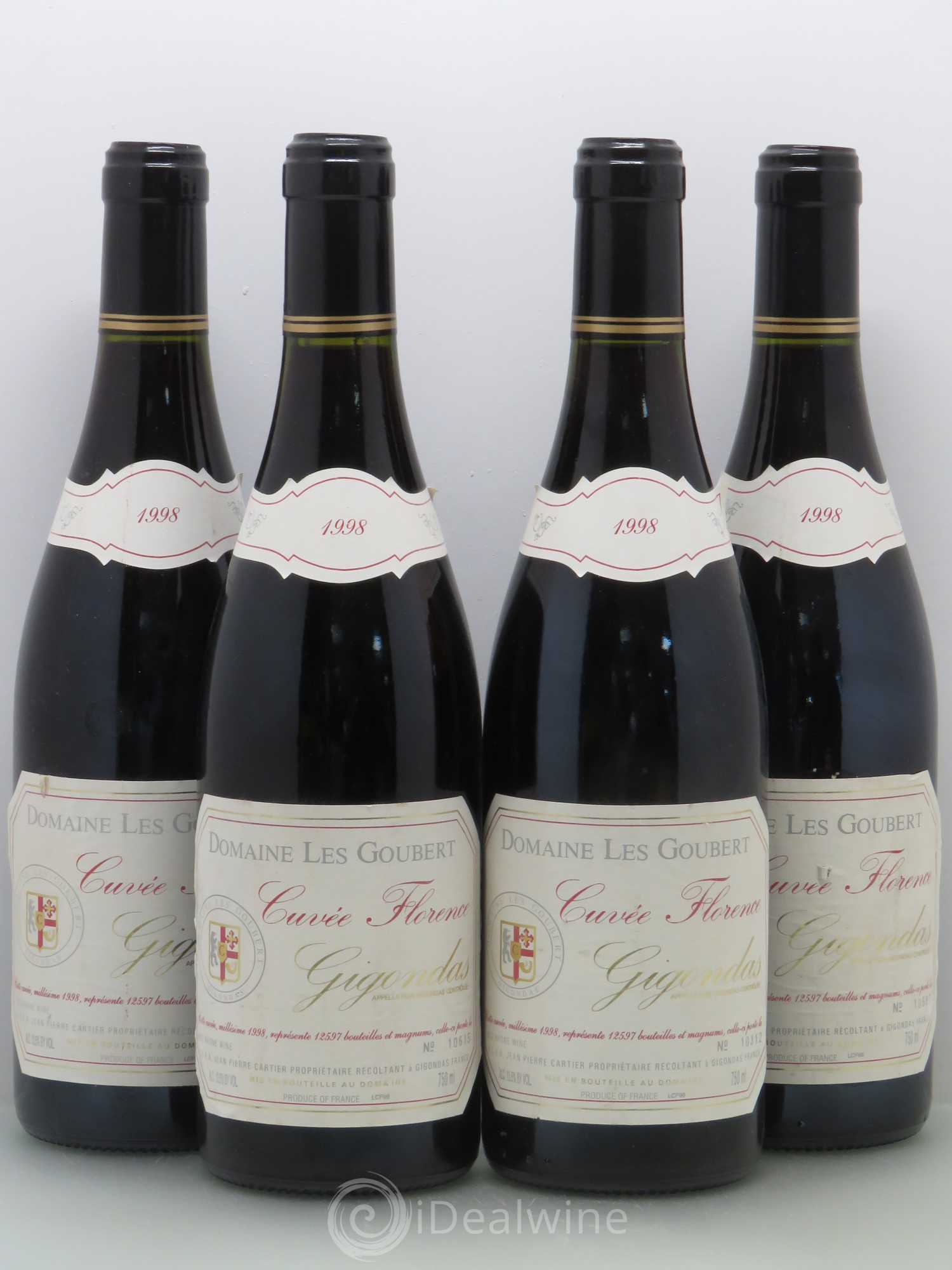 Gigondas Cuvée Florence Les Goubert (Domaine) 1998 - Lot de 4 bouteilles - 0