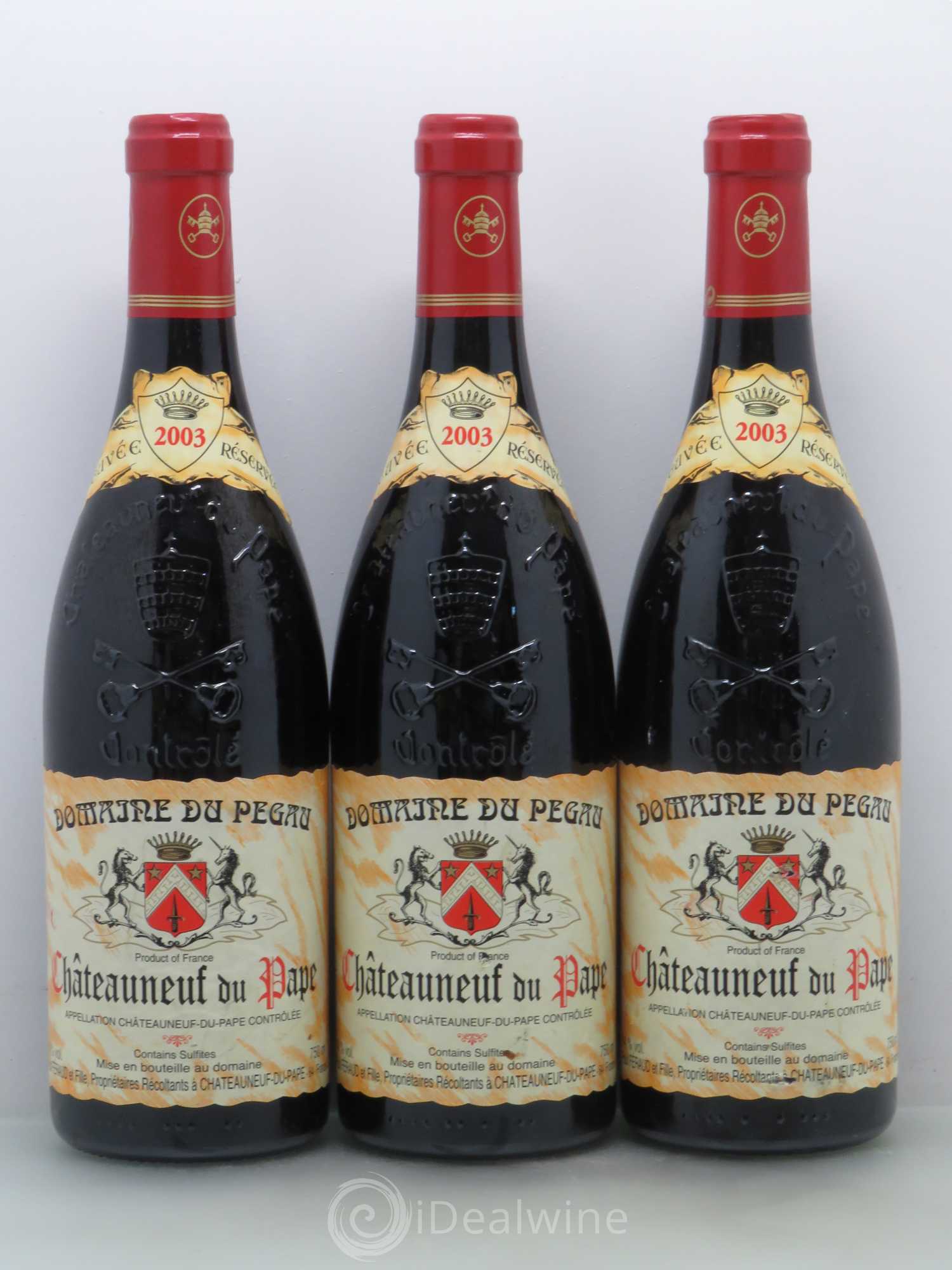 Châteauneuf-du-Pape Domaine du Pégau Cuvée Réservée Paul et Laurence Féraud 2003 - Lot de 3 bouteilles - 0