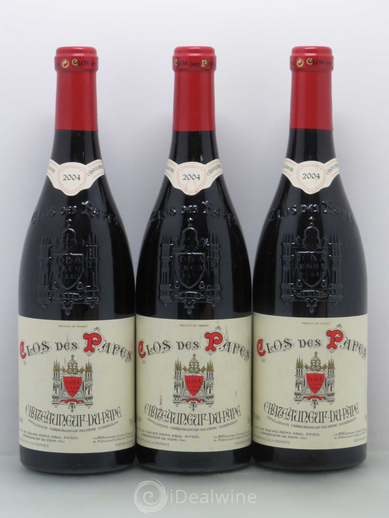 Châteauneuf-du-Pape Clos des Papes - Paul Avril 2004 - Lot de 3 bouteilles - 0
