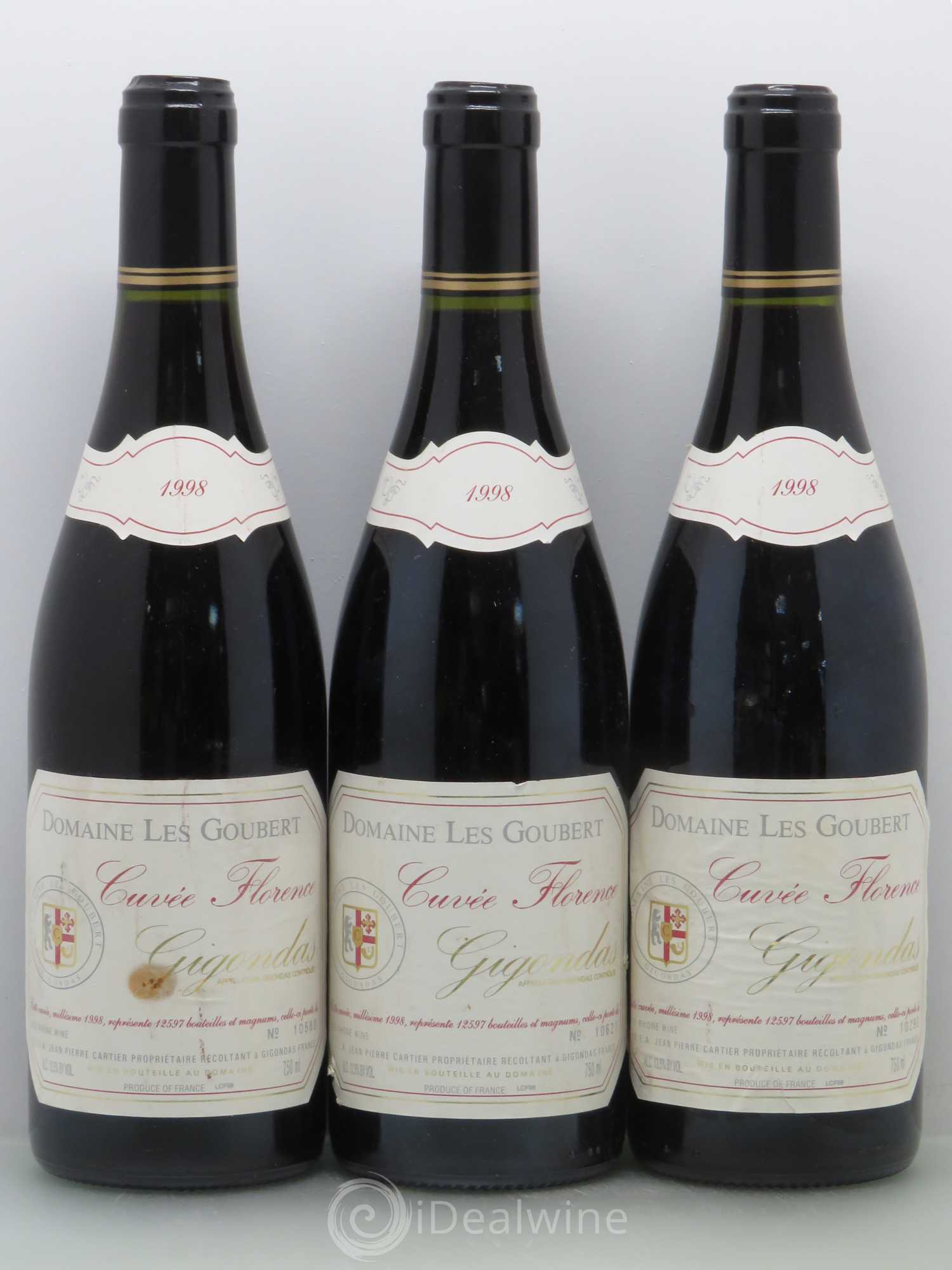 Gigondas Cuvée Florence Les Goubert (Domaine) 1998 - Lot de 3 bouteilles - 0