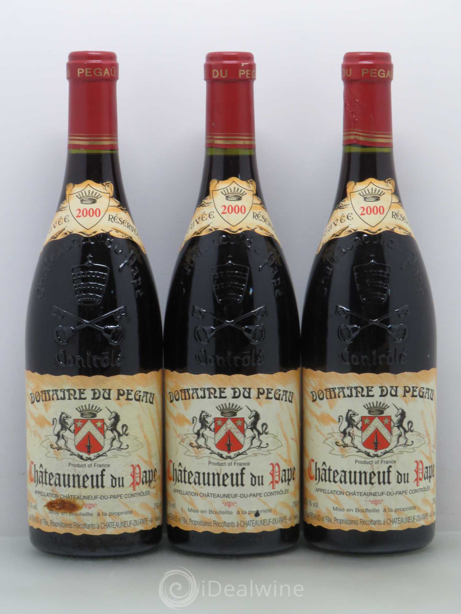 Châteauneuf-du-Pape Domaine du Pégau Cuvée Réservée Paul et Laurence Féraud 2000 - Lot de 3 bouteilles - 0