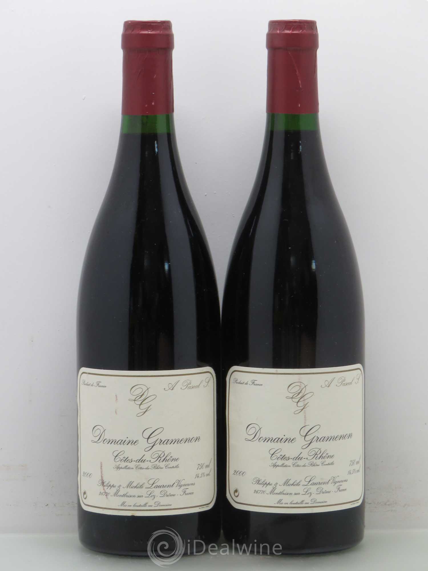 Côtes-du-Rhône Gramenon Pascal J 2000 - Lot de 2 bouteilles - 0