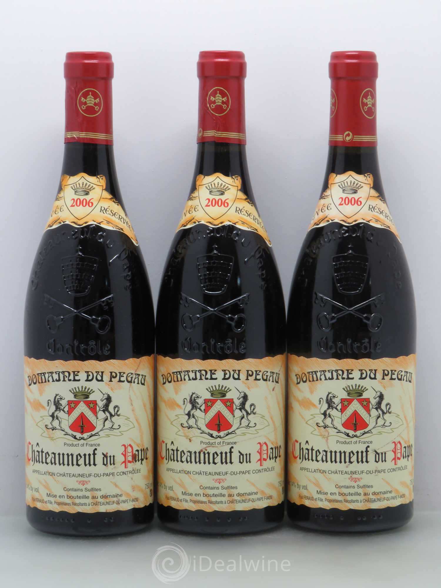 Châteauneuf-du-Pape Domaine du Pégau Cuvée Réservée Paul et Laurence Féraud 2006 - Lot de 3 bouteilles - 0