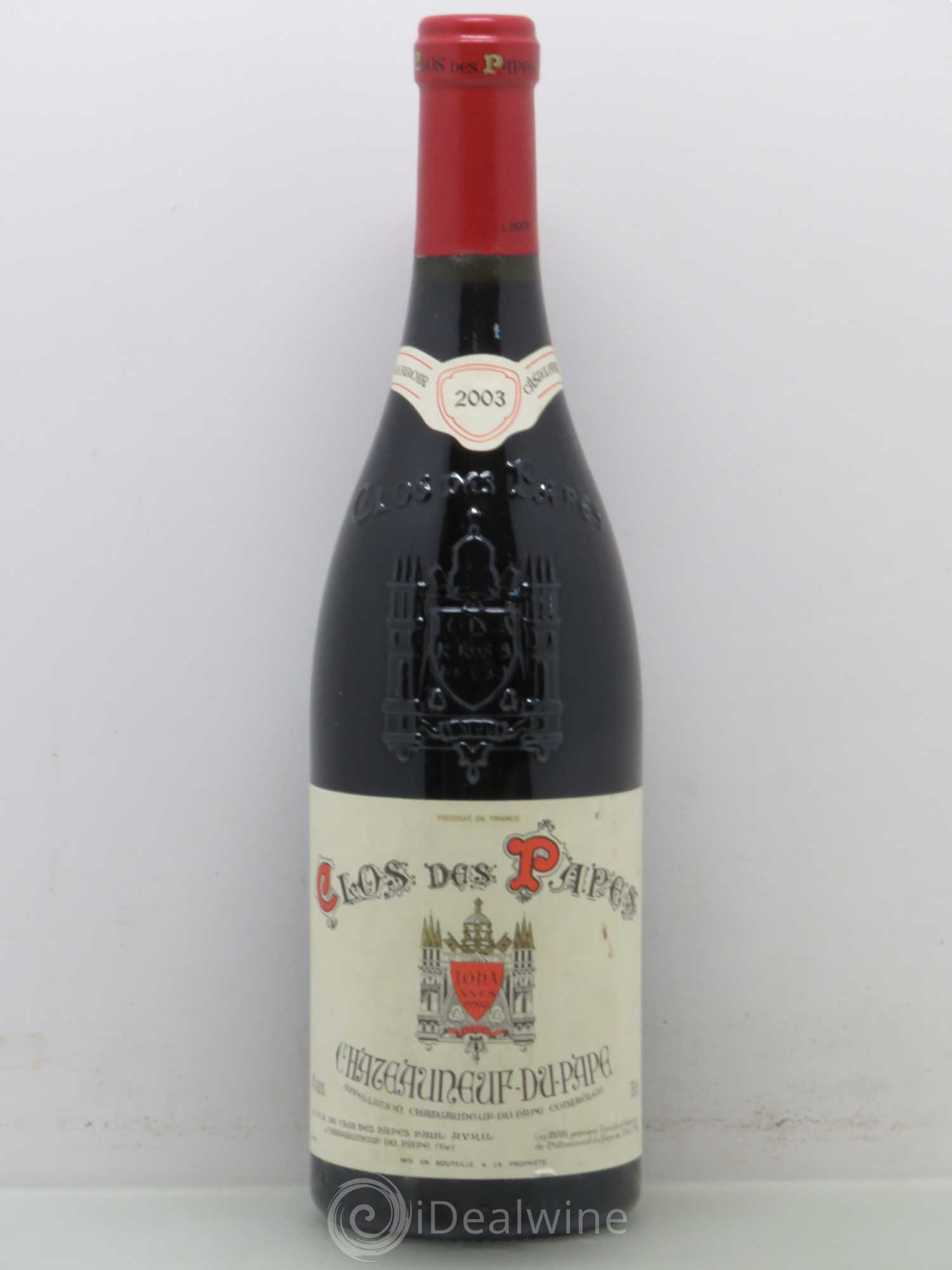 Châteauneuf-du-Pape Clos des Papes - Paul Avril 2003 - Lot de 1 bouteille - 0