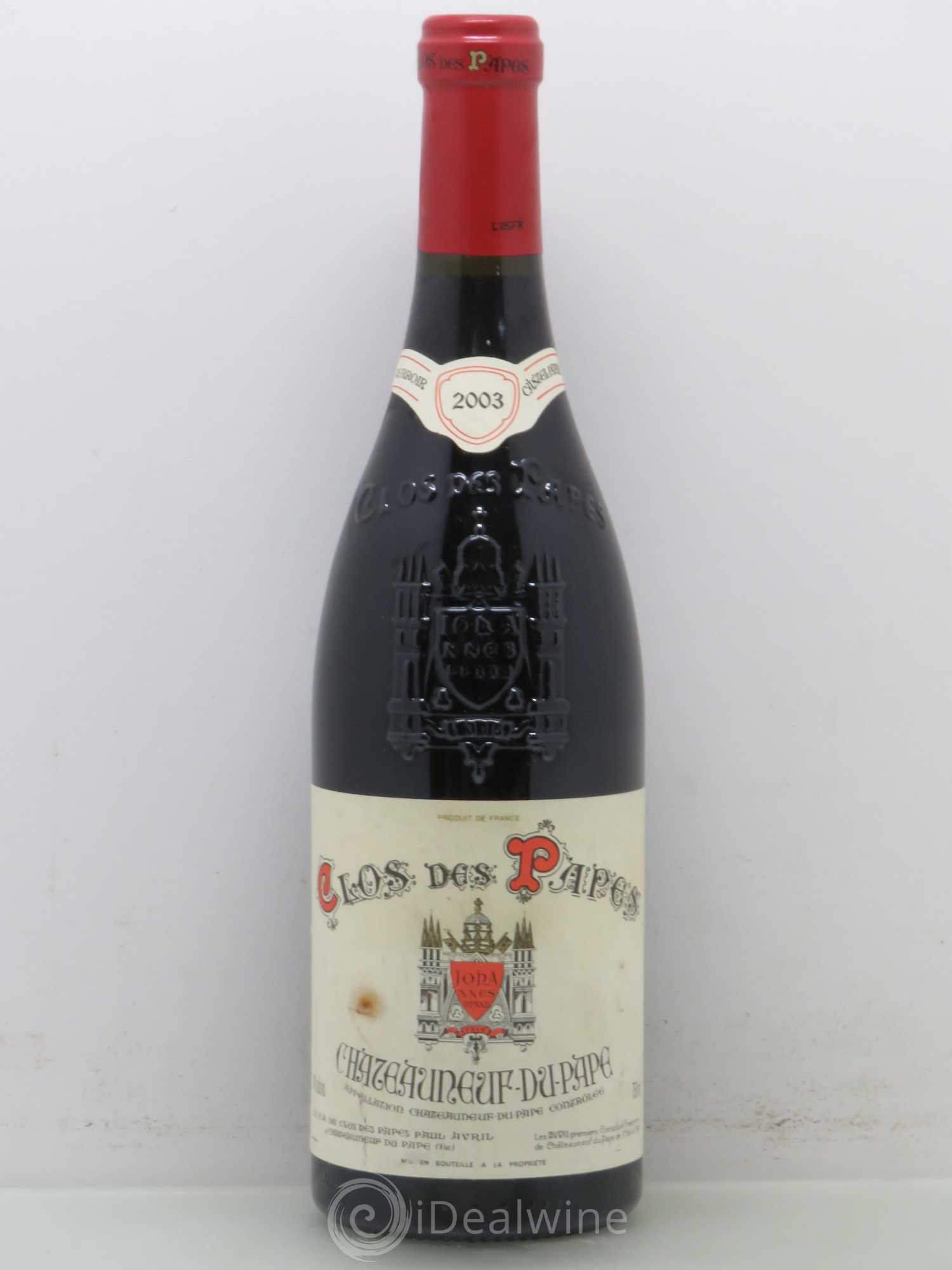Châteauneuf-du-Pape Clos des Papes - Paul Avril 2003 - Lot de 1 bouteille - 0
