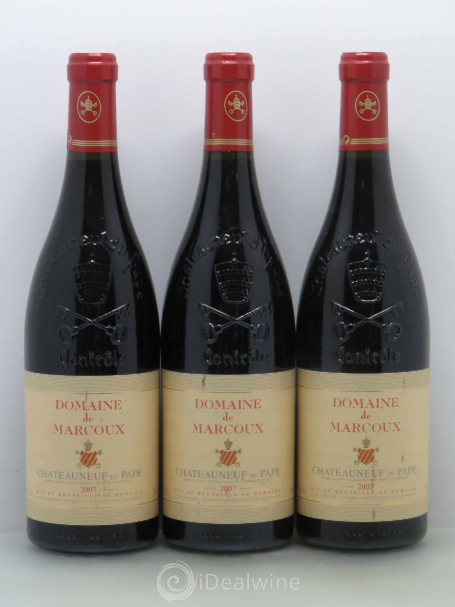 Châteauneuf-du-Pape Marcoux (Domaine de) 2007 - Lot de 3 bouteilles - 0