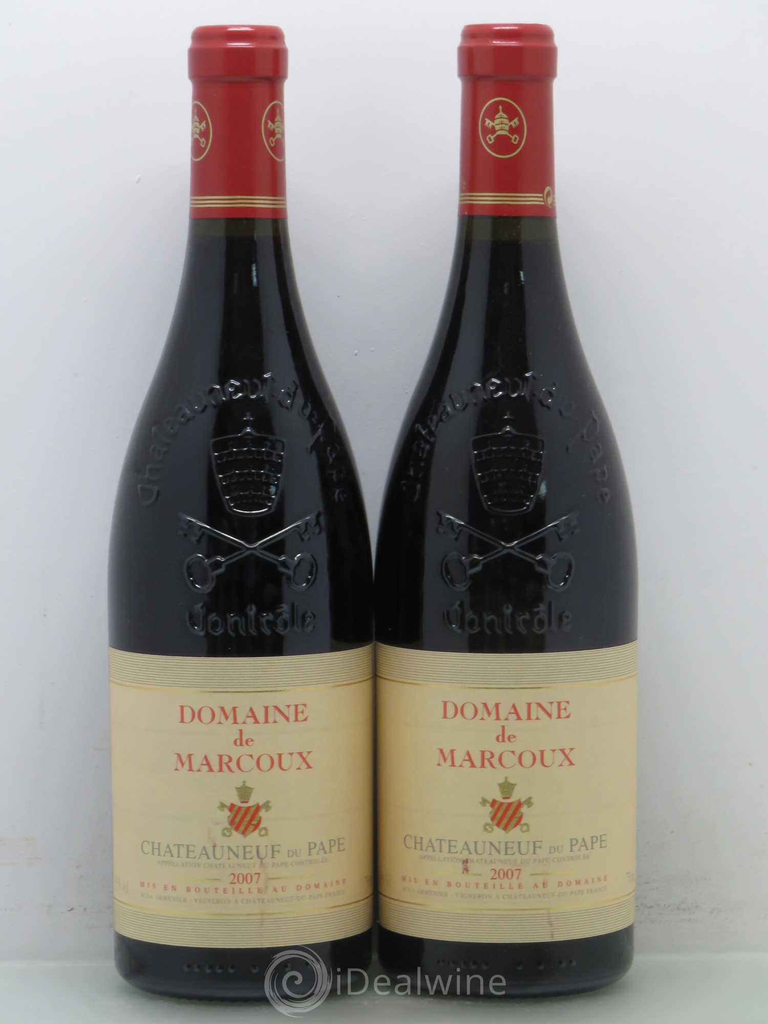 Châteauneuf-du-Pape Marcoux (Domaine de) 2007 - Lot de 2 bouteilles - 0