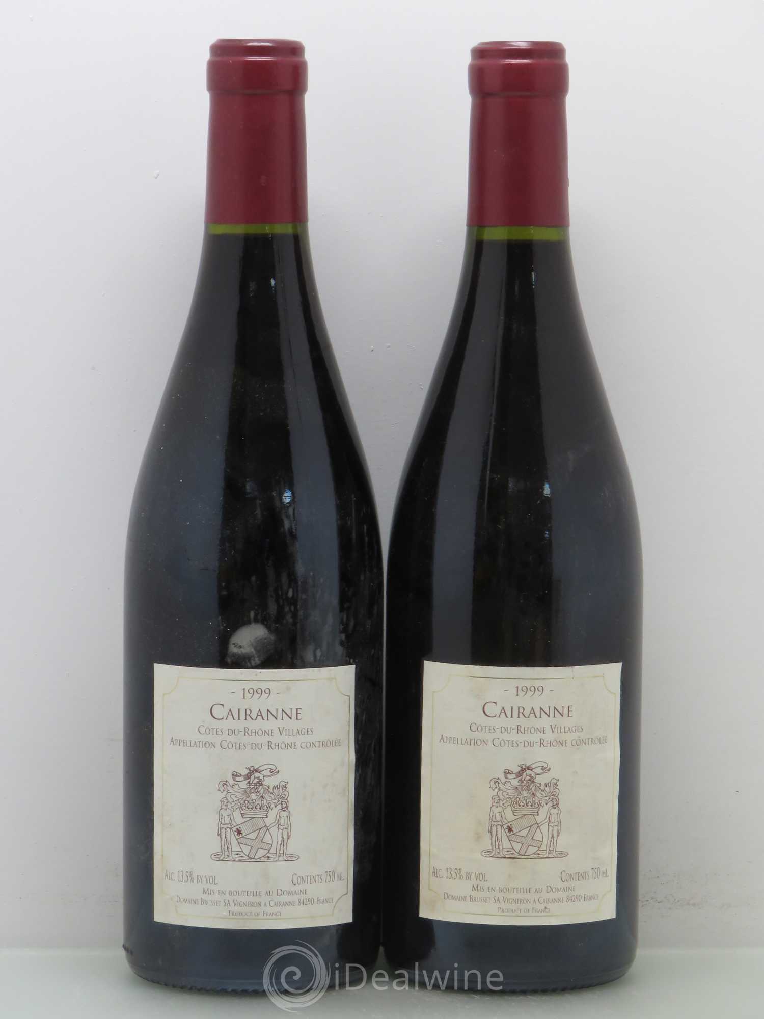 Côtes-du-Rhône-Villages Cairanne Brusset Hommage 1999 - Lot de 2 bouteilles - 1