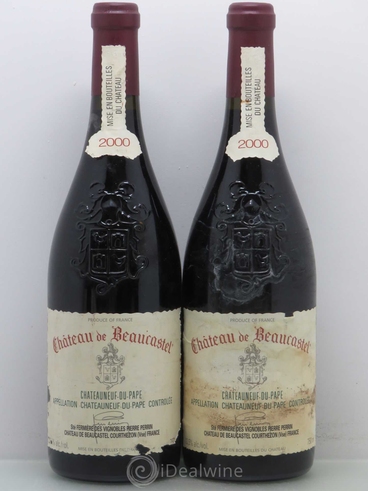Châteauneuf-du-Pape Château de Beaucastel Famille Perrin 2000 - Lot de 4 bouteilles - 1