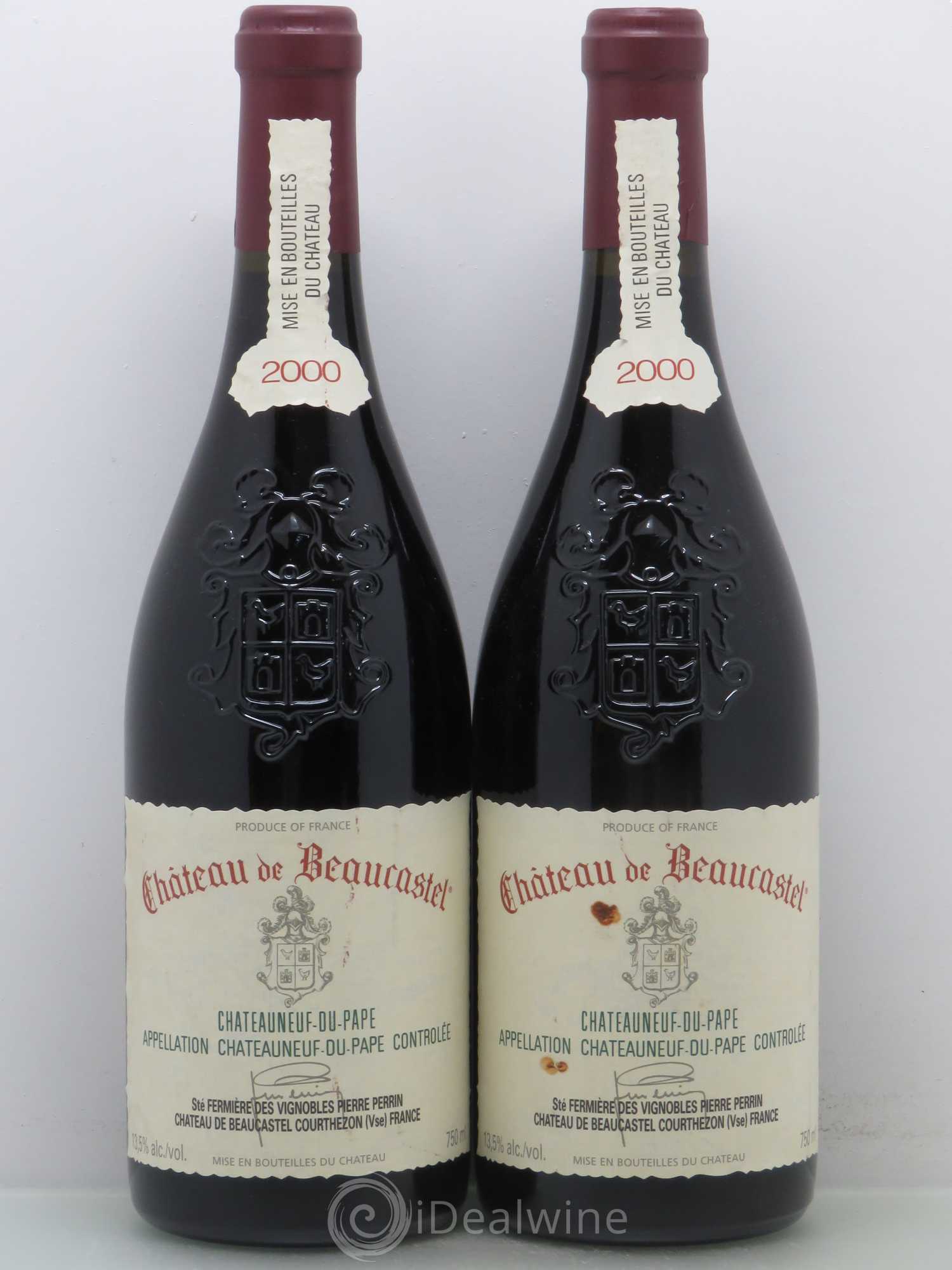 Châteauneuf-du-Pape Château de Beaucastel Famille Perrin 2000 - Lot de 4 bouteilles - 2