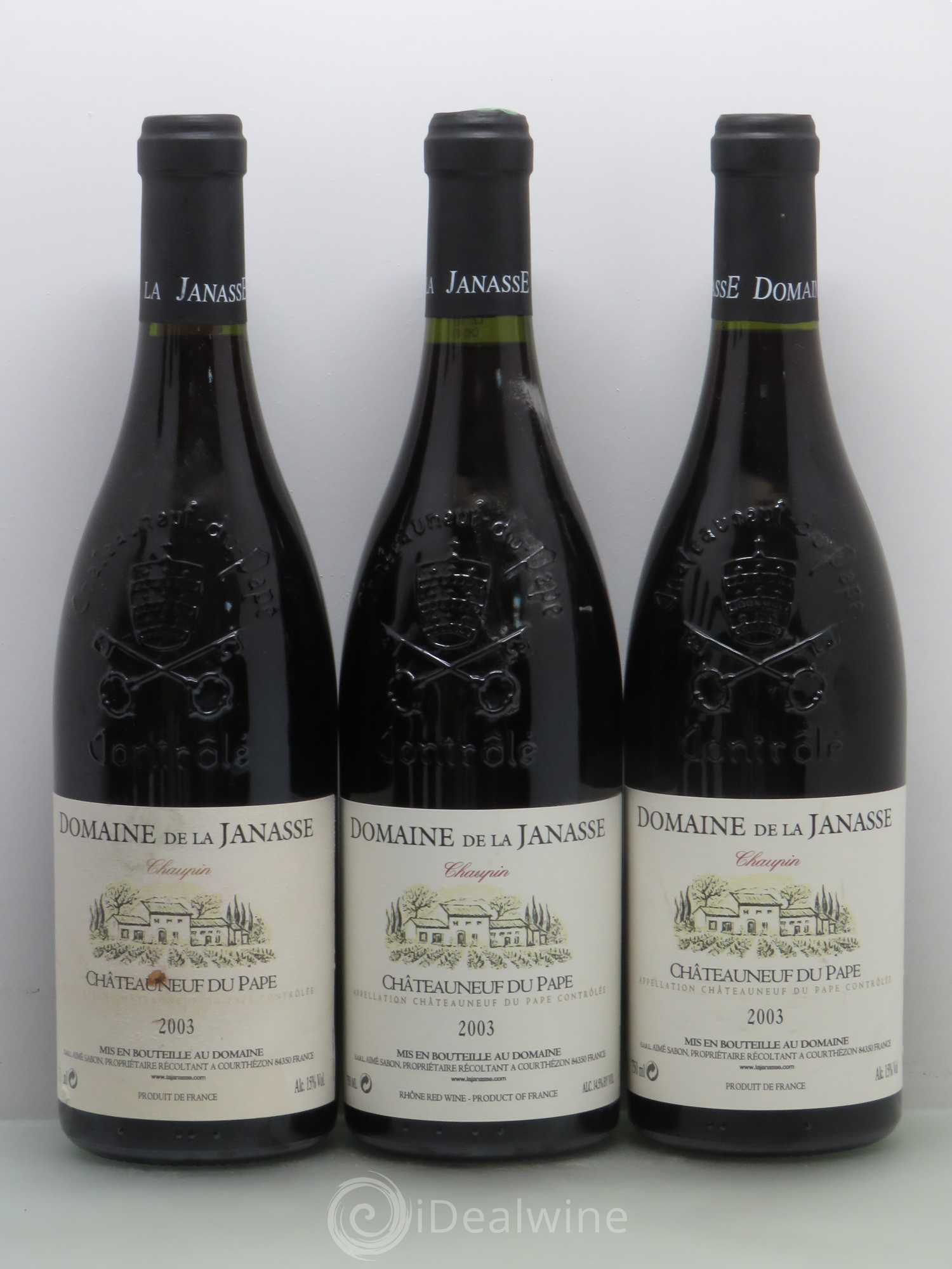 Châteauneuf-du-Pape Cuvée Chaupin La Janasse (Domaine de) 2003 - Lot de 6 bouteilles - 1