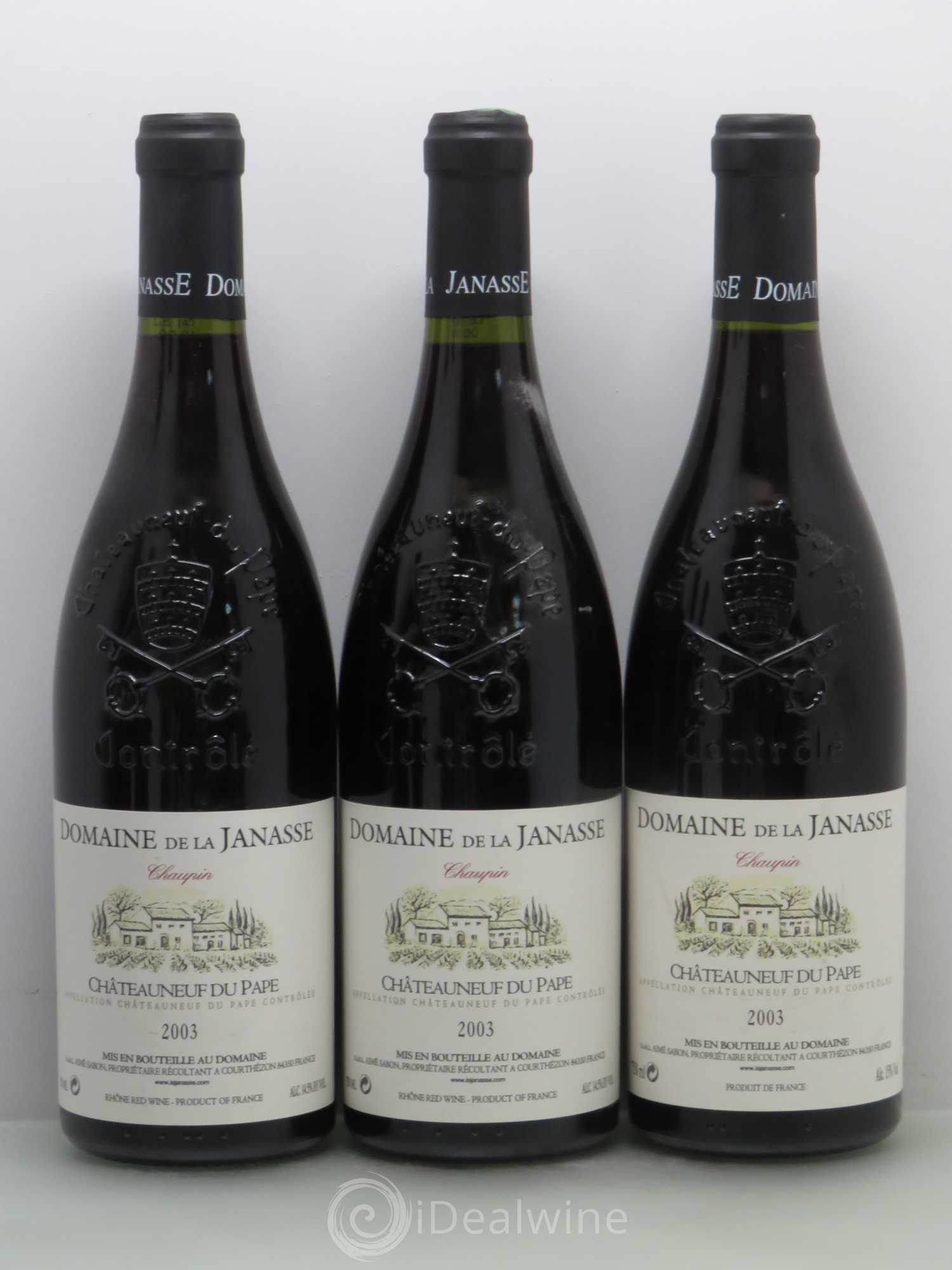 Châteauneuf-du-Pape Cuvée Chaupin La Janasse (Domaine de) 2003 - Lot de 6 bouteilles - 2