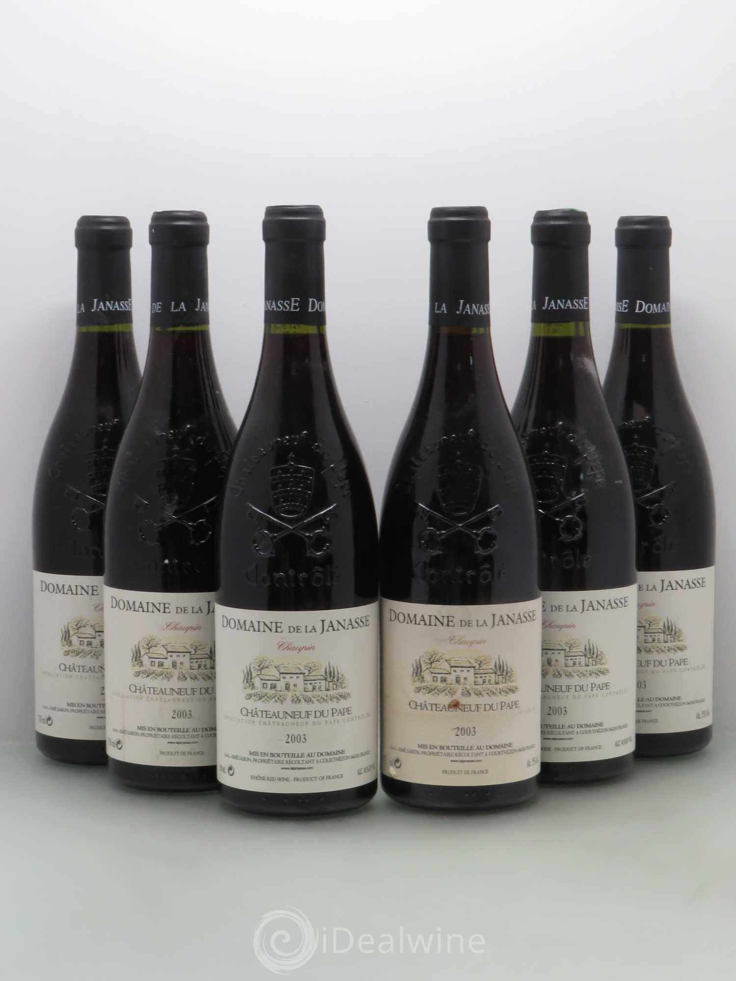 Châteauneuf-du-Pape Cuvée Chaupin La Janasse (Domaine de) 2003 - Lot de 6 bouteilles - 0