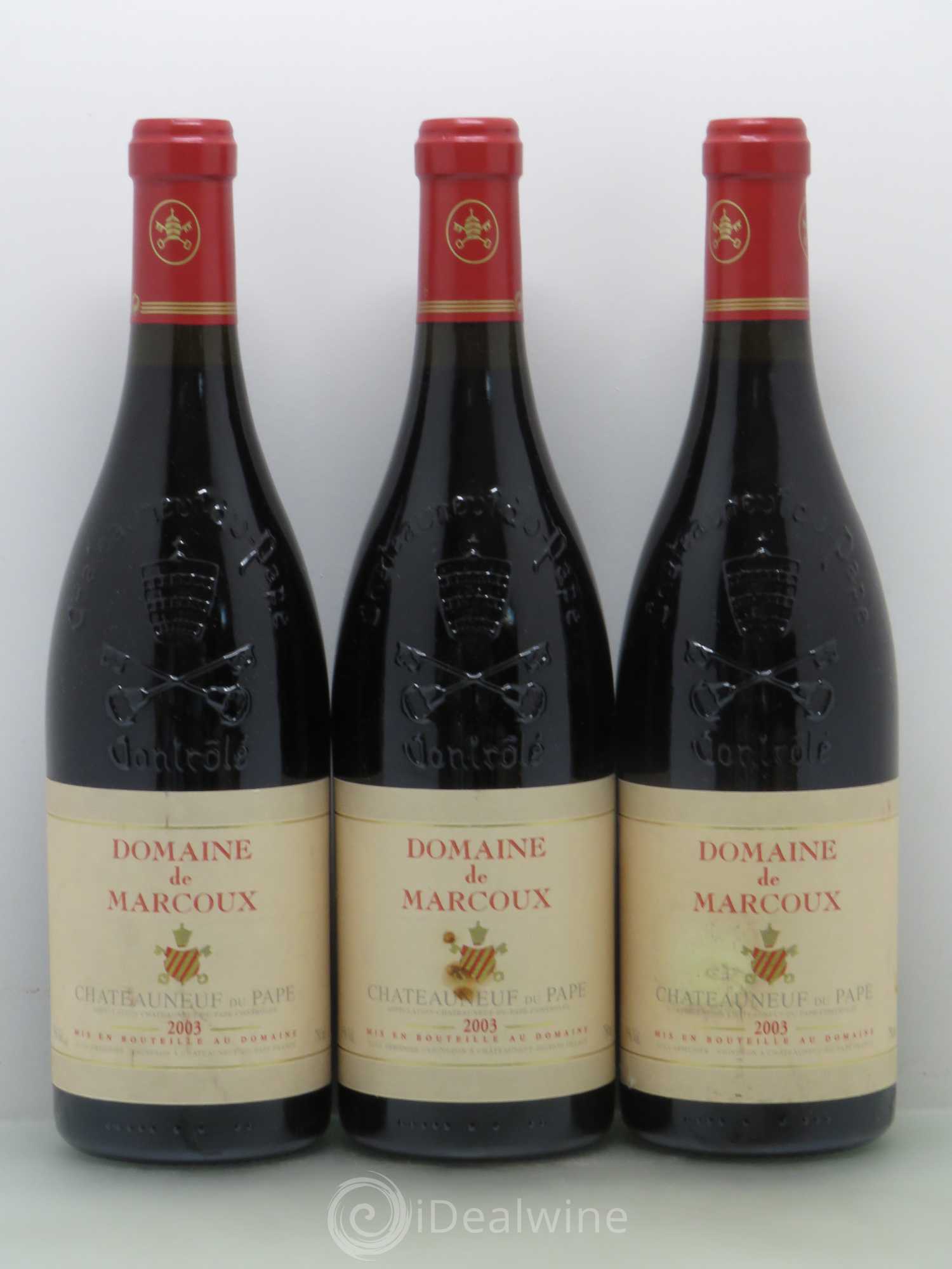 Châteauneuf-du-Pape Marcoux (Domaine de) 2003 - Lot de 6 bouteilles - 1