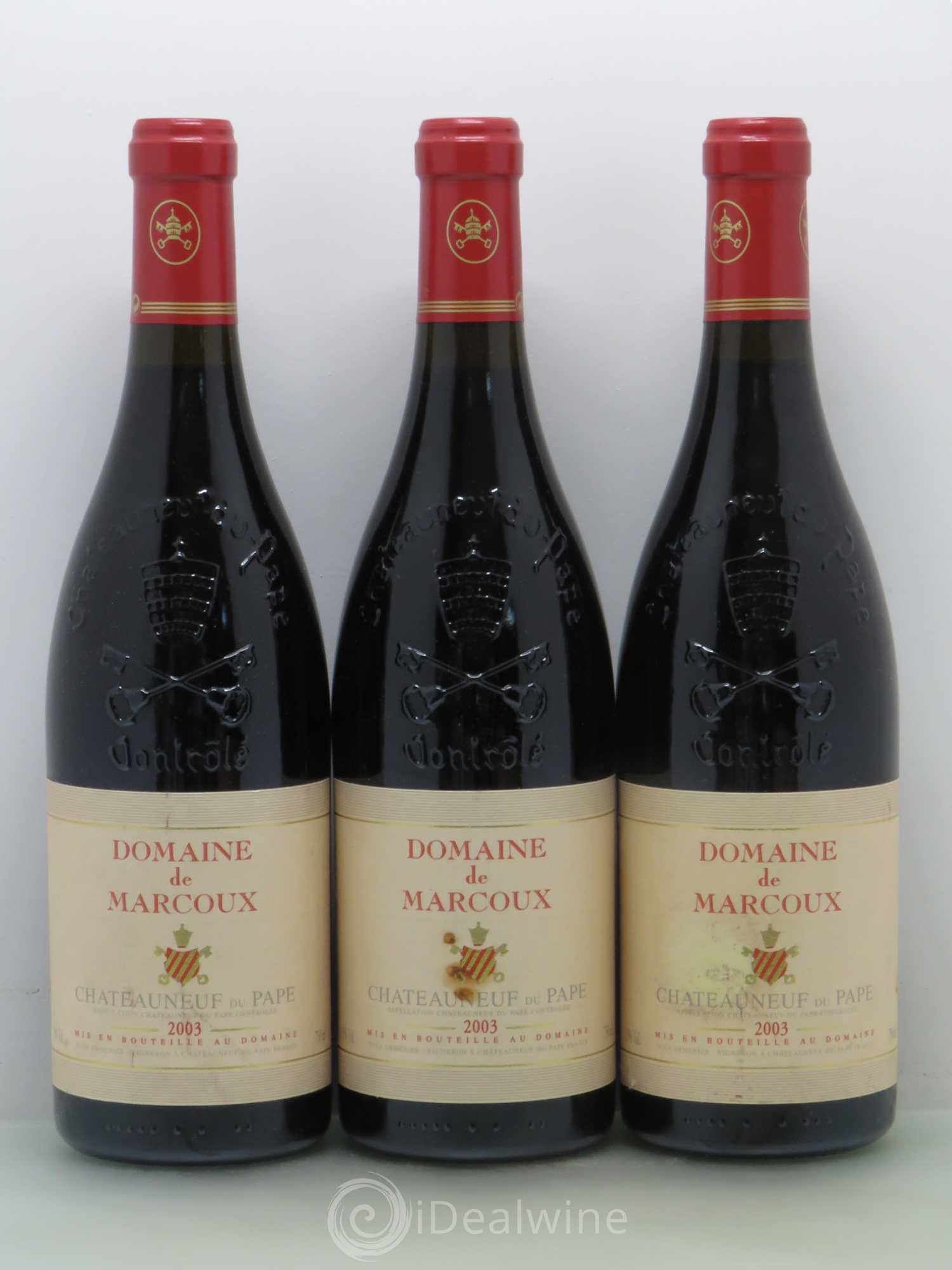 Châteauneuf-du-Pape Marcoux (Domaine de) 2003 - Lot de 6 bouteilles - 2