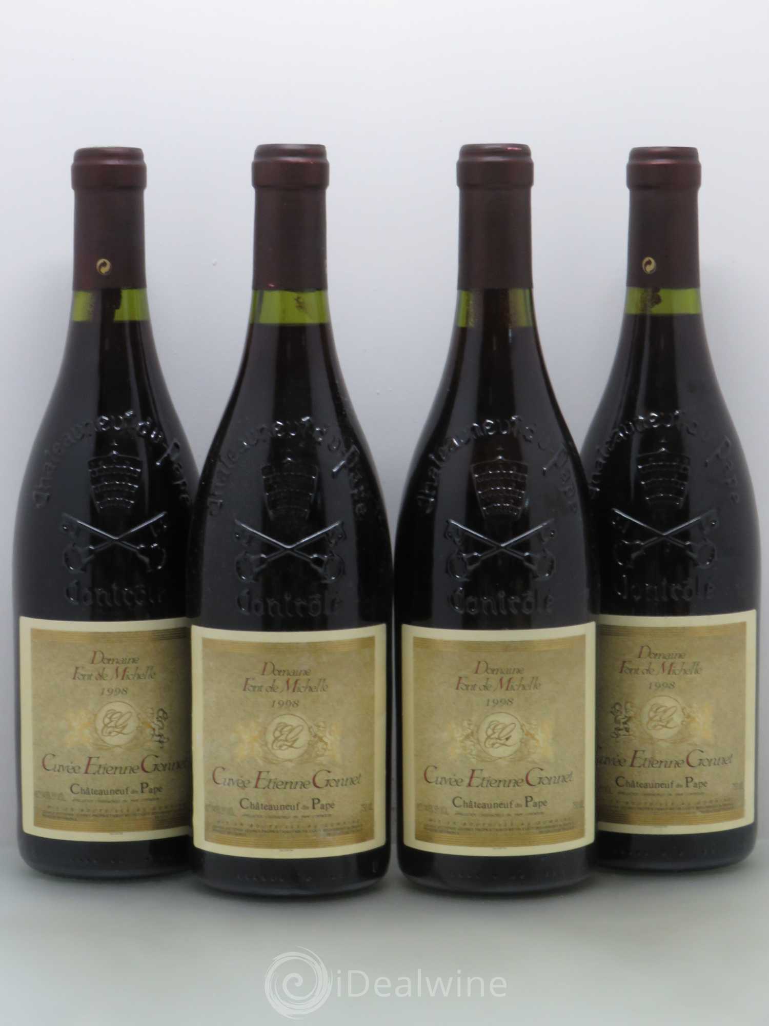 Châteauneuf-du-Pape Domaine Font de Michelle Cuvée Etienne Gonnet Famille Gonnet 1998 - Lot de 4 bouteilles - 0