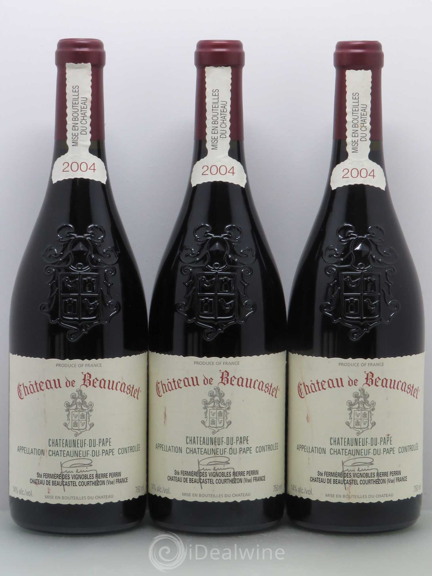 Châteauneuf-du-Pape Château de Beaucastel Famille Perrin 2004 - Lot de 6 bouteilles - 1