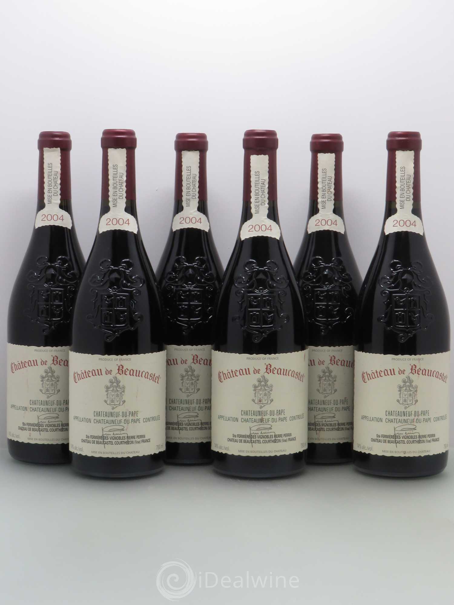 Châteauneuf-du-Pape Château de Beaucastel Famille Perrin 2004 - Lot de 6 bouteilles - 0