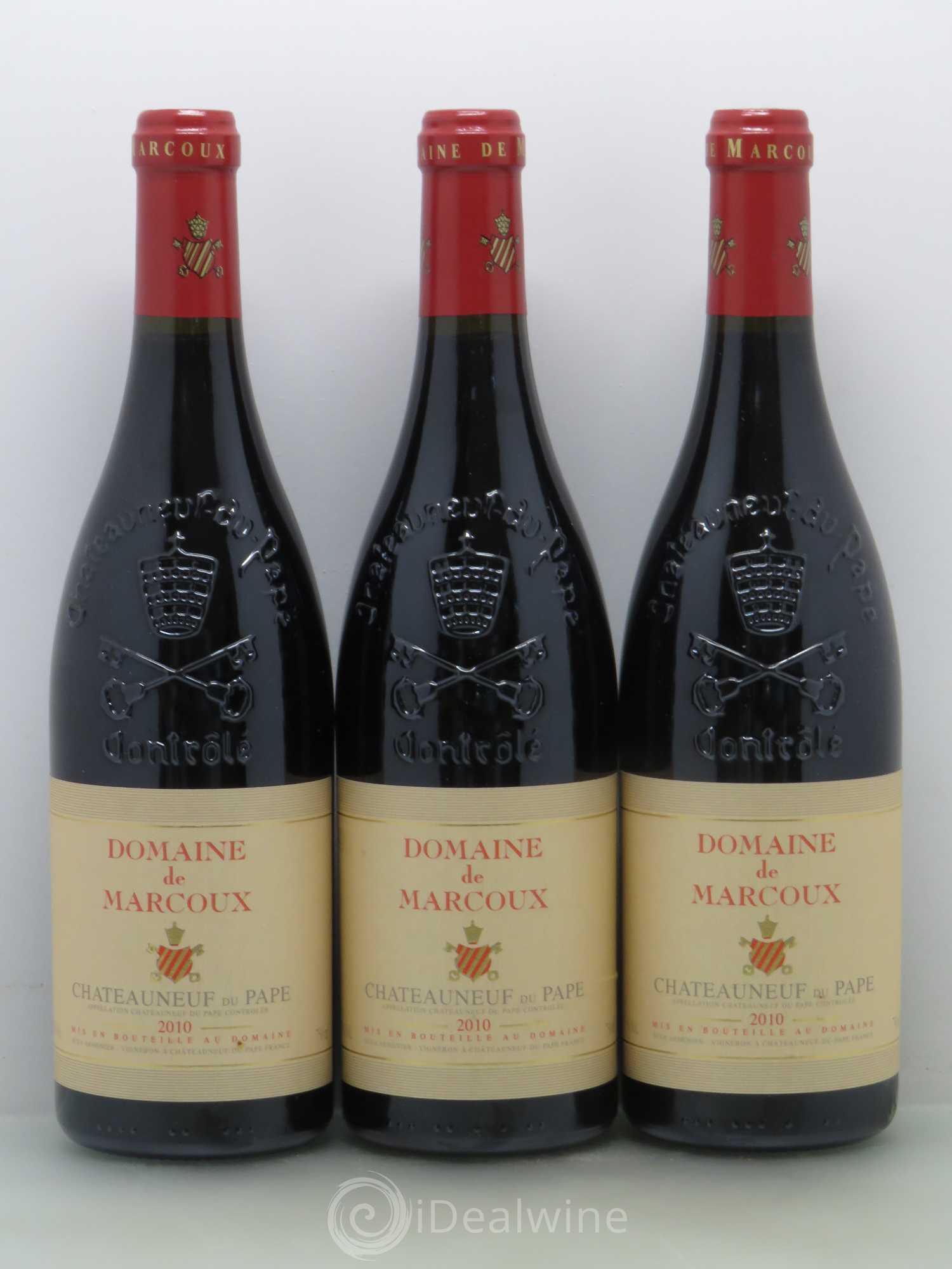 Châteauneuf-du-Pape Marcoux (Domaine de) 2010 - Lot de 3 bouteilles - 0