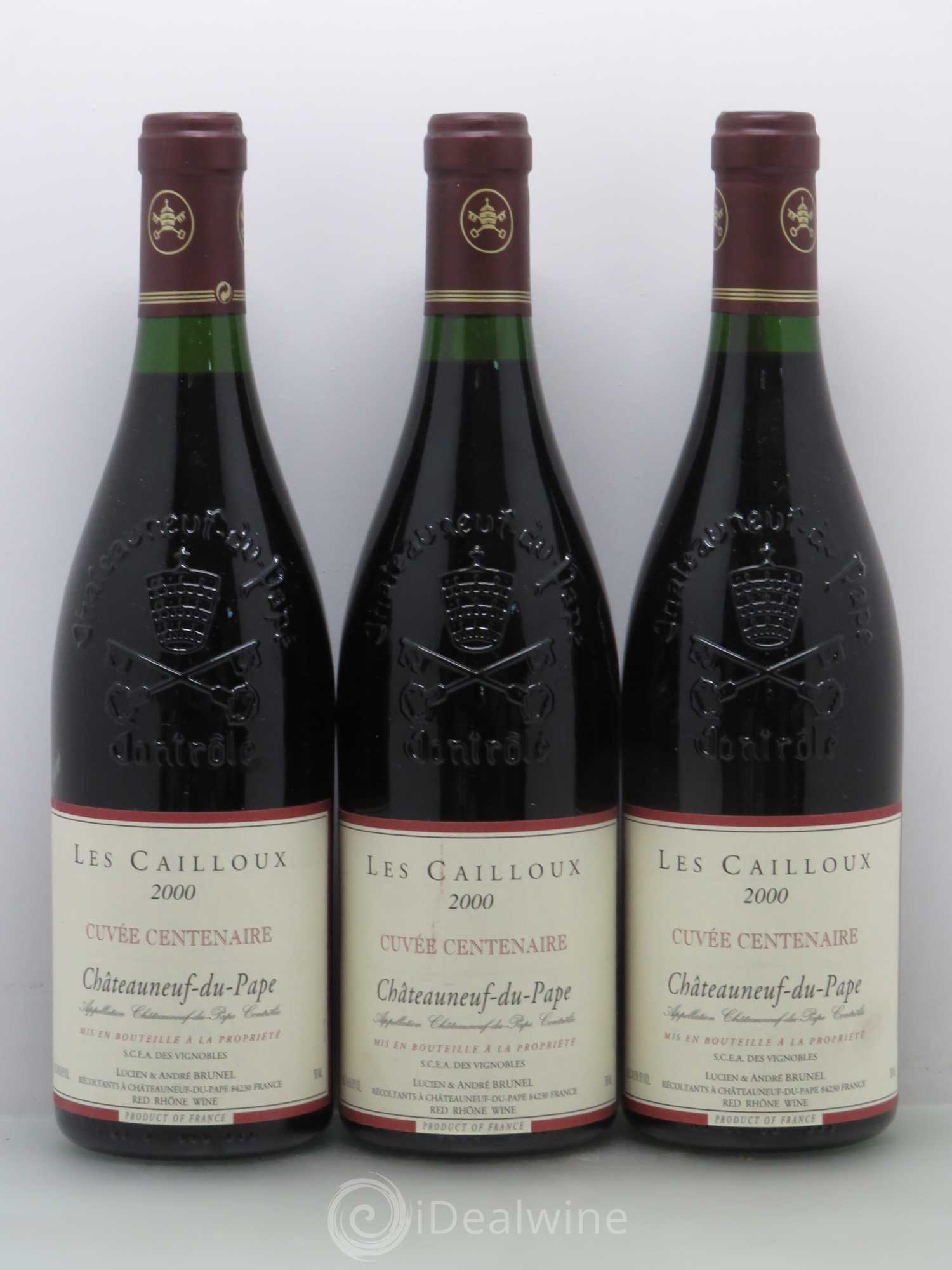 Châteauneuf-du-Pape Les Cailloux Cuvée Centenaire André Brunel 2000 - Lot de 6 bouteilles - 2