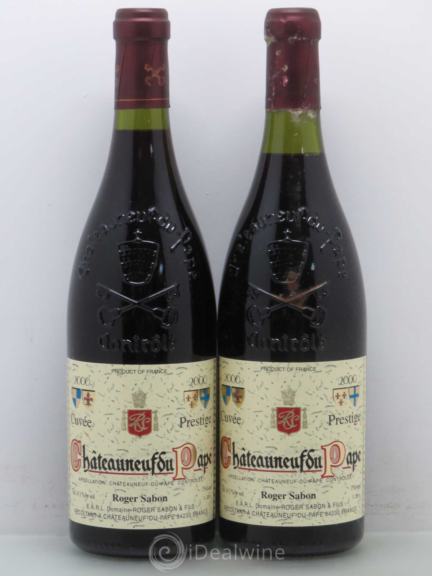 Châteauneuf-du-Pape Cuvée Prestige Roger Sabon (Domaine) 2000 - Lot de 2 bouteilles - 0