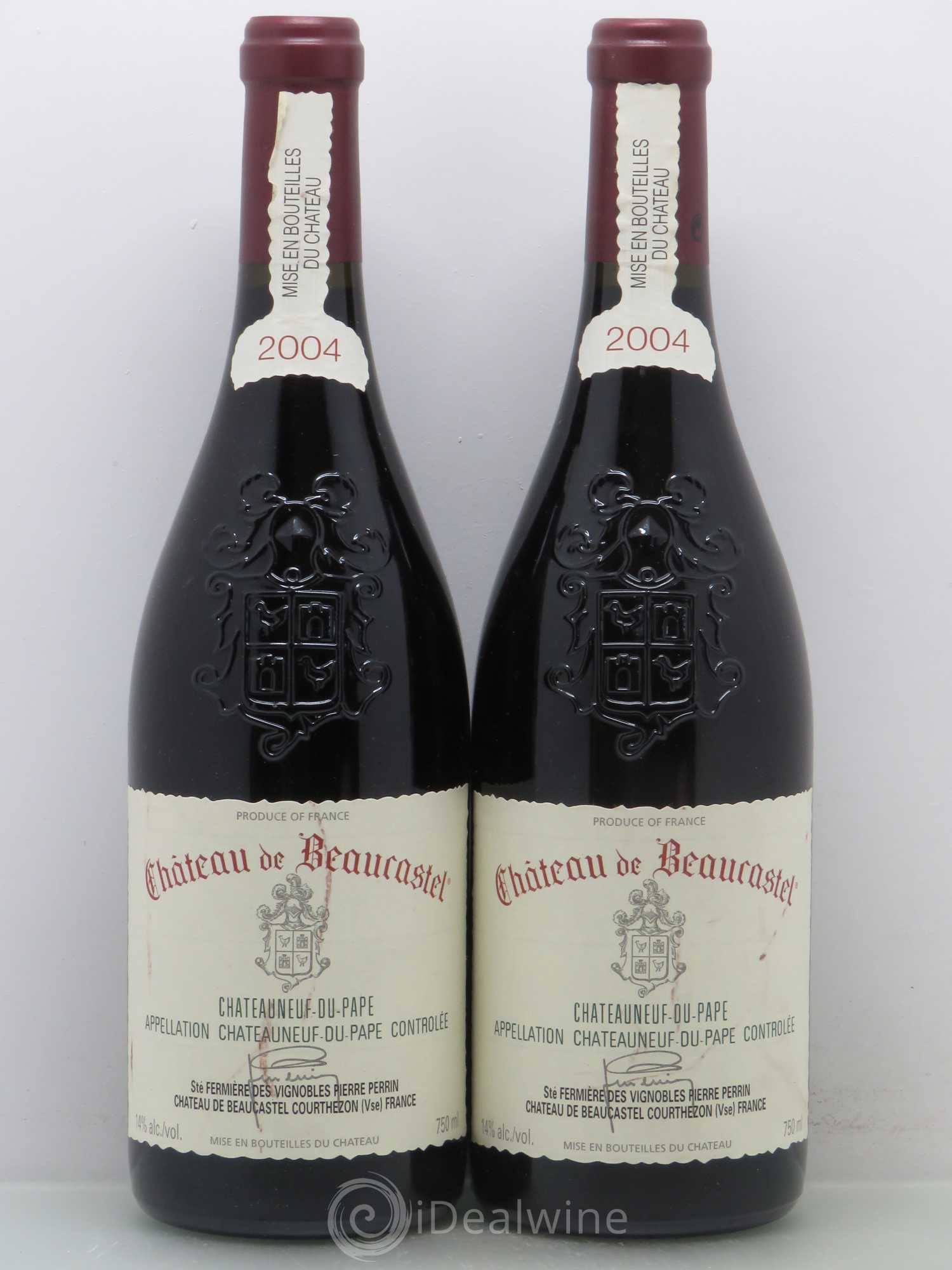 Châteauneuf-du-Pape Château de Beaucastel Famille Perrin 2004 - Lot de 2 bouteilles - 0