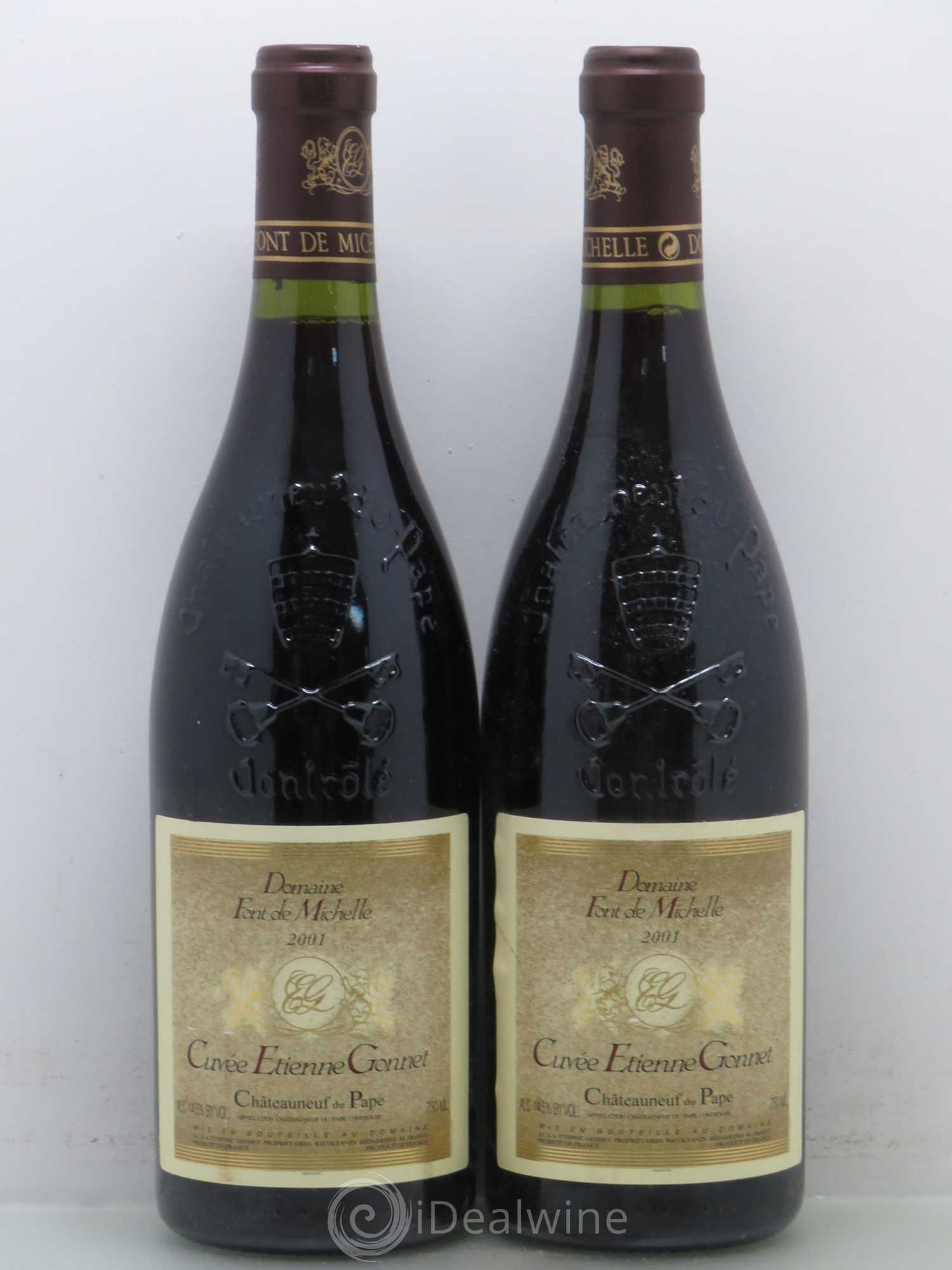 Châteauneuf-du-Pape Domaine Font de Michelle Cuvée Etienne Gonnet Famille Gonnet 2001 - Lot de 2 bouteilles - 0