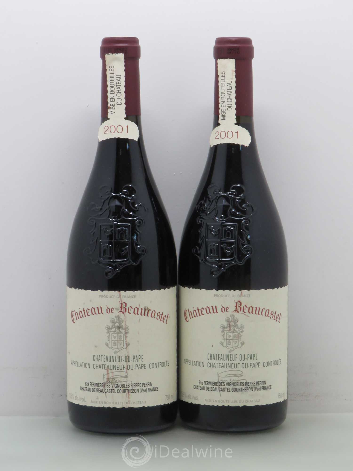 Châteauneuf-du-Pape Château de Beaucastel Famille Perrin 2001 - Lot de 5 bouteilles - 2