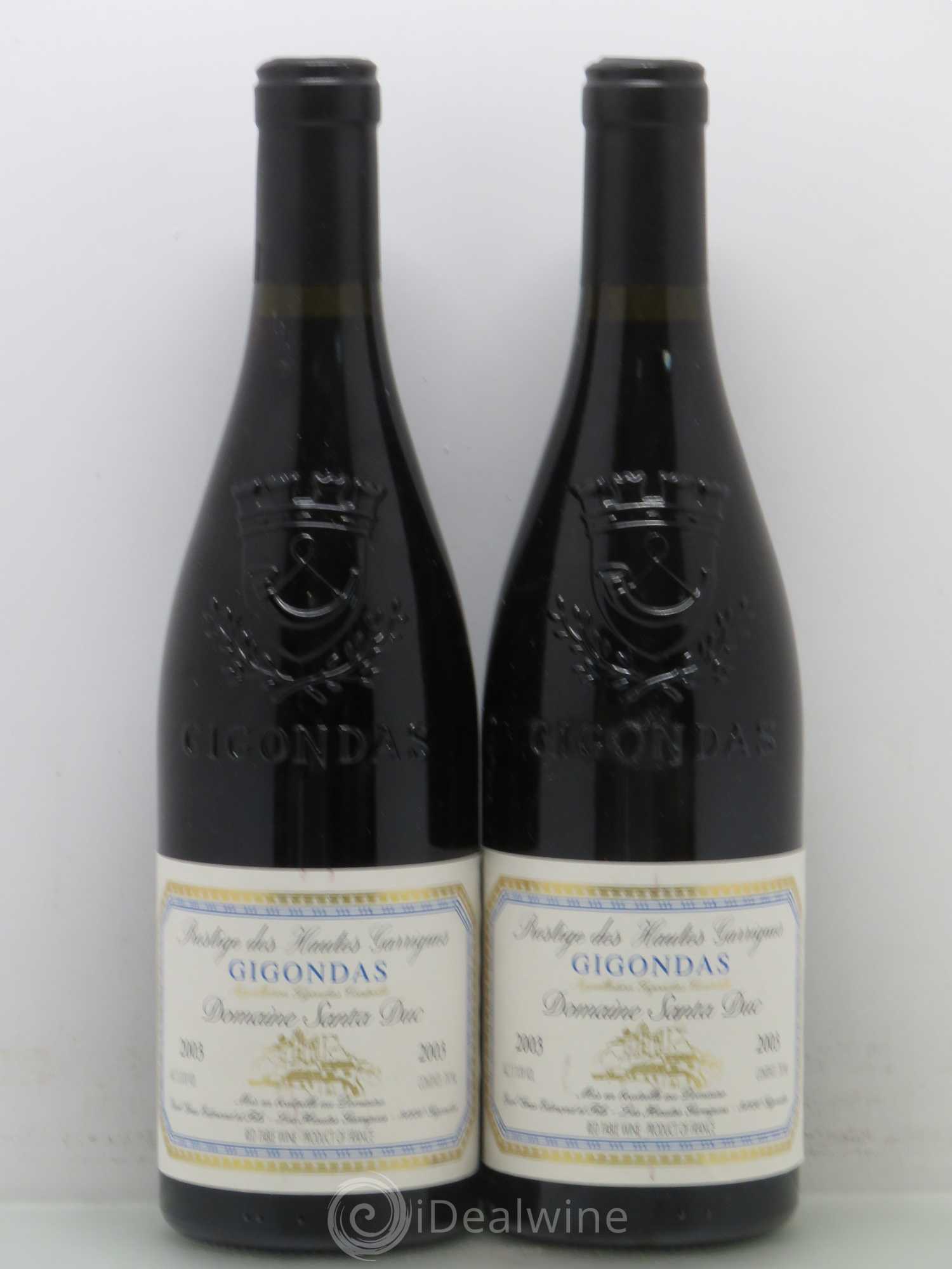 Gigondas Santa Duc Prestige des hautes garrigues 2003 - Posten von 2 Flaschen - 0