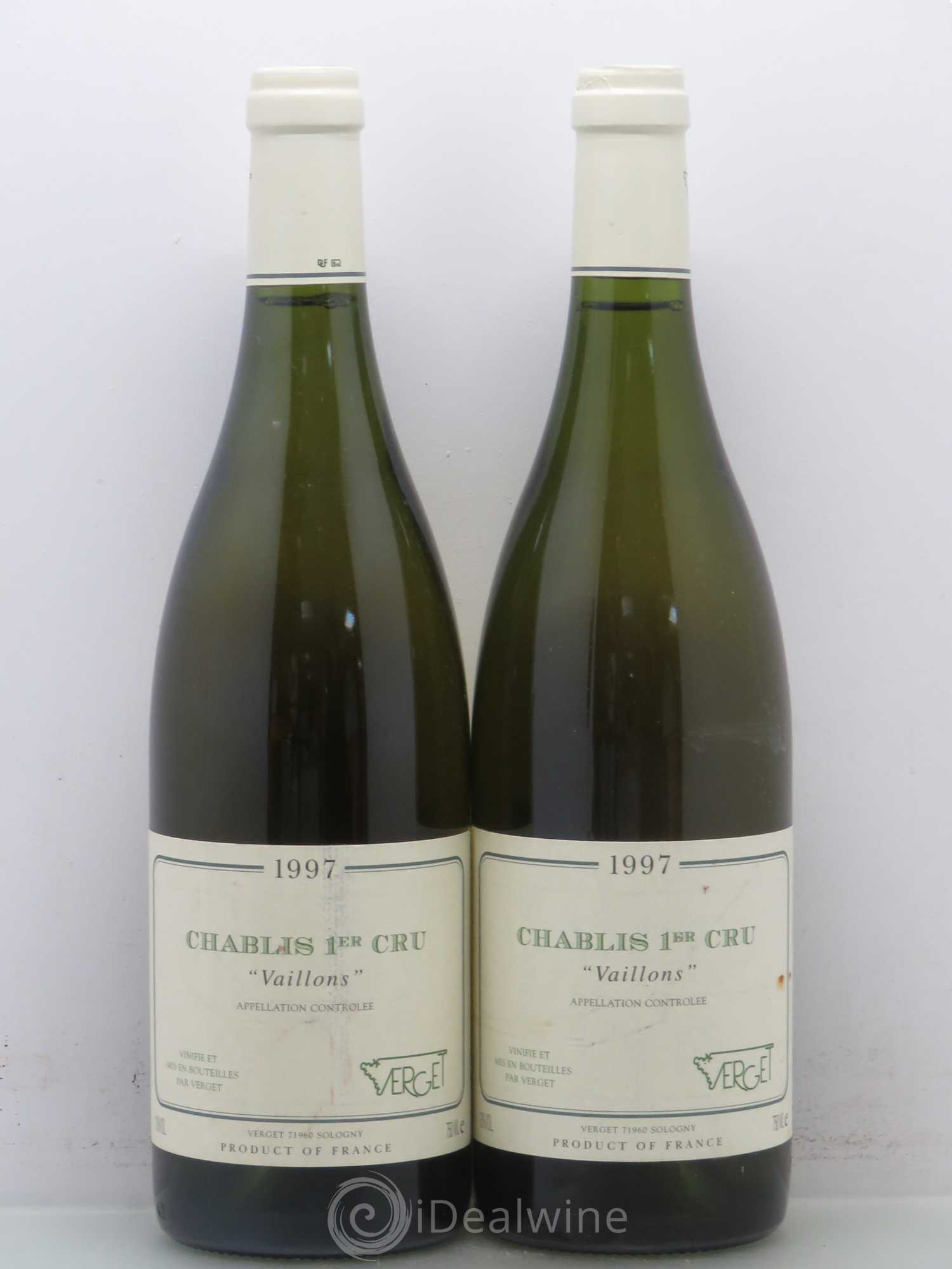 Chablis 1er Cru Vaillons Verget 1997 - Lot de 2 bouteilles - 0