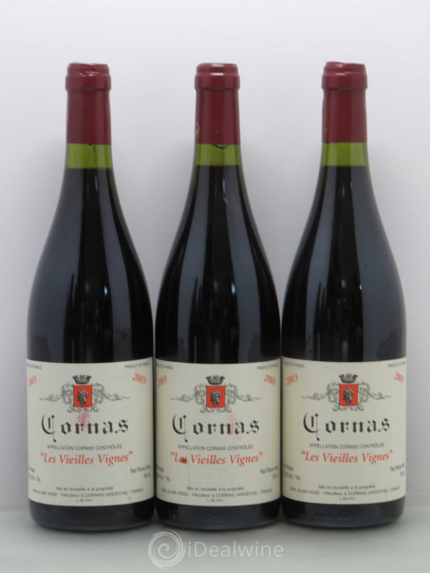 Cornas Les Vieilles Vignes Alain Voge (Domaine) 2003 - Lot de 6 bouteilles - 1