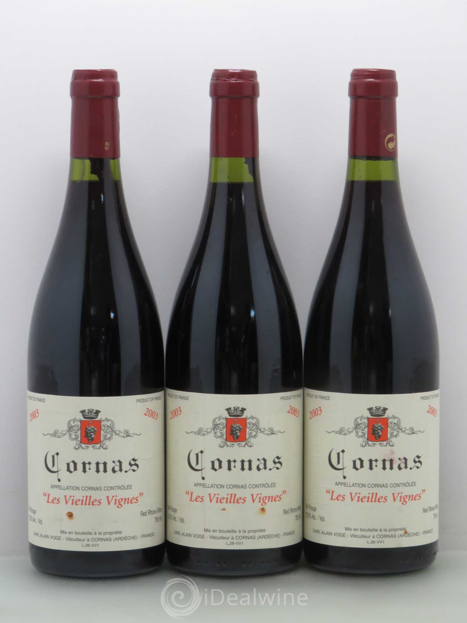 Cornas Les Vieilles Vignes Alain Voge (Domaine) 2003 - Lot de 6 bouteilles - 2