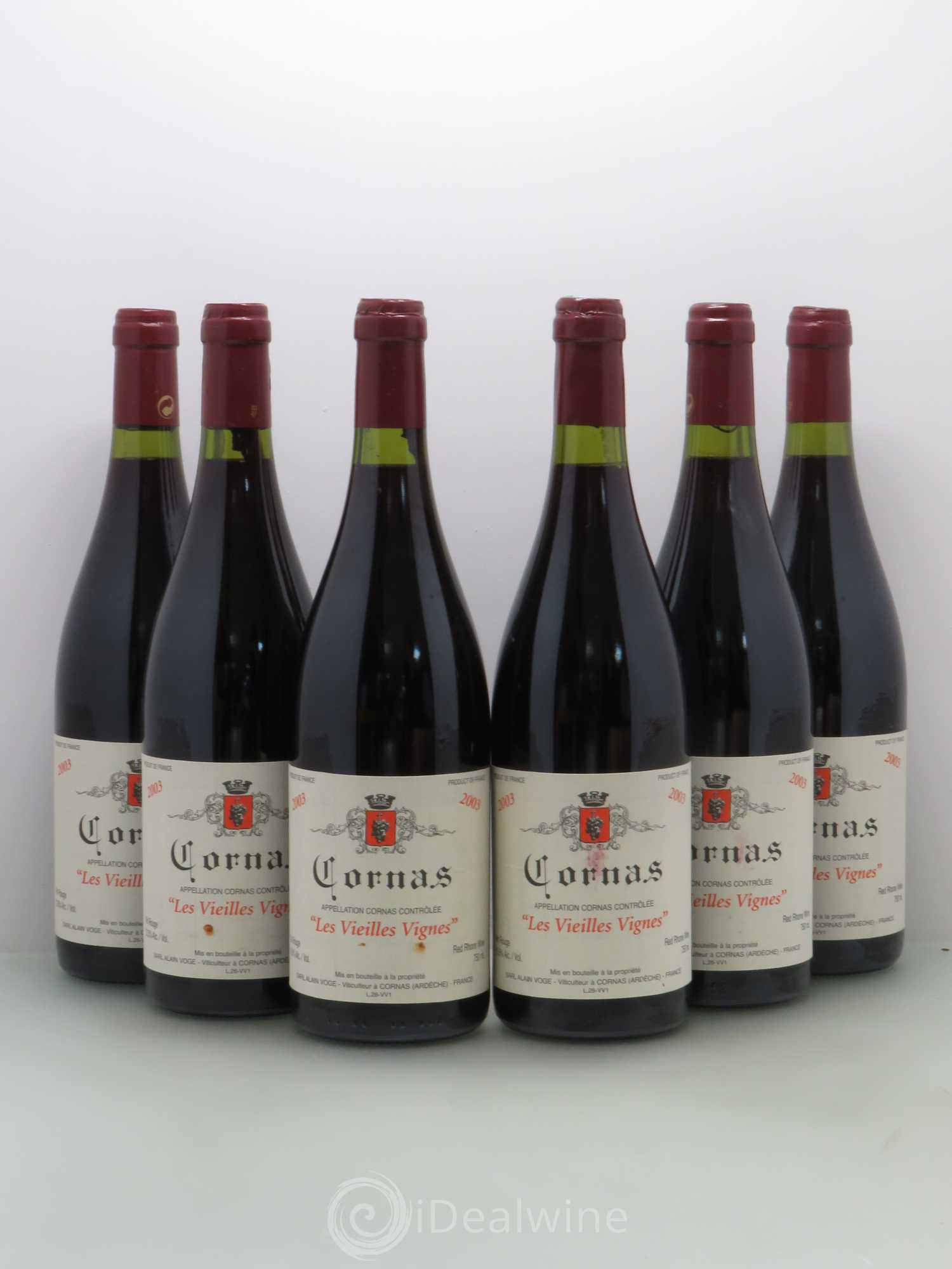 Cornas Les Vieilles Vignes Alain Voge (Domaine) 2003 - Lot de 6 bouteilles - 0