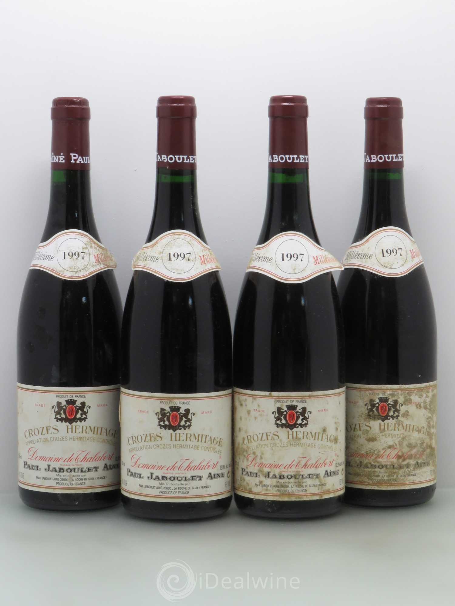 Crozes-Hermitage Domaine de Thalabert Paul Jaboulet Ainé 1997 - Lot de 4 bouteilles - 0