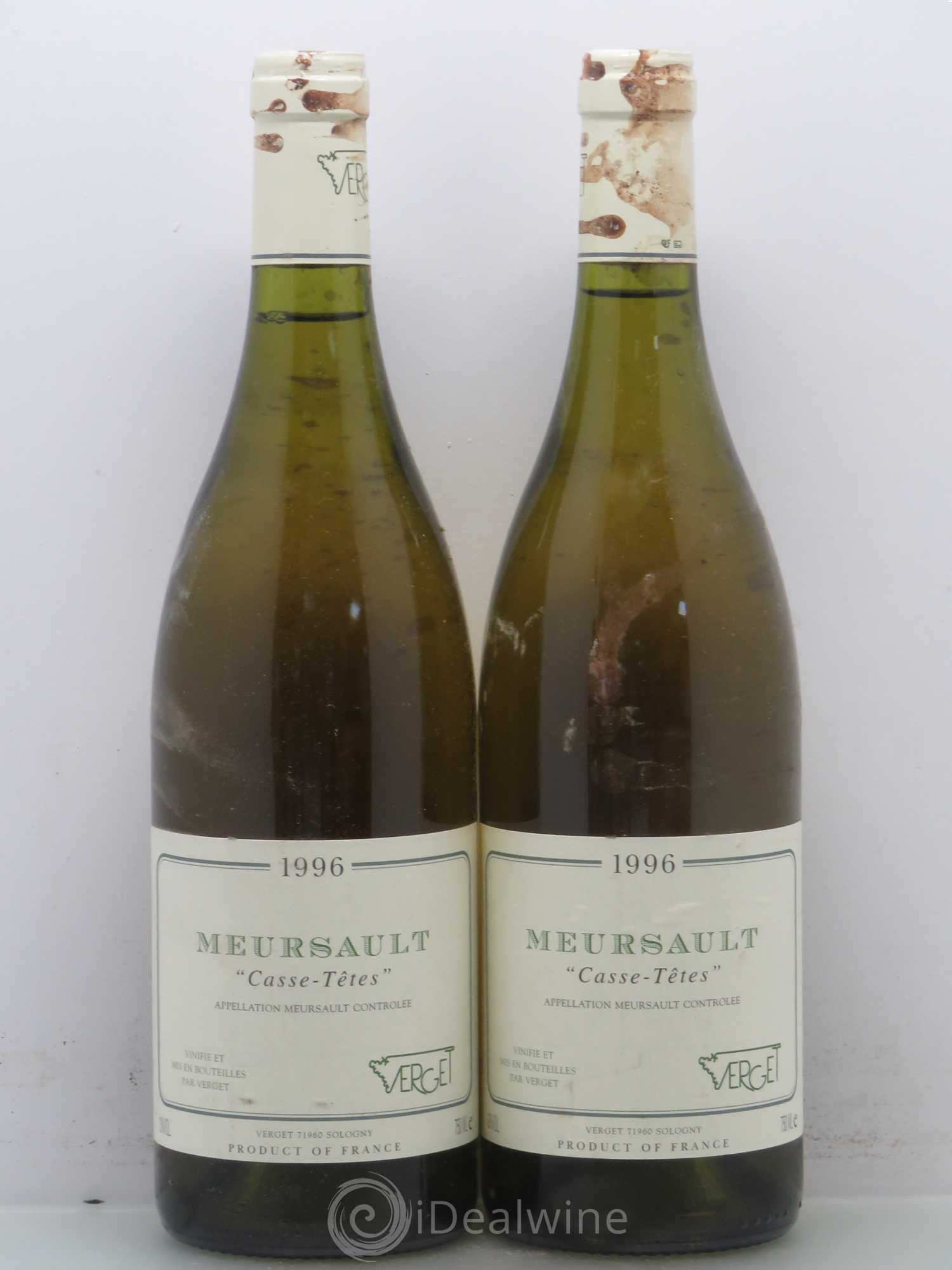 Meursault Casse têtes Verget 1996 - Posten von 2 Flaschen - 0