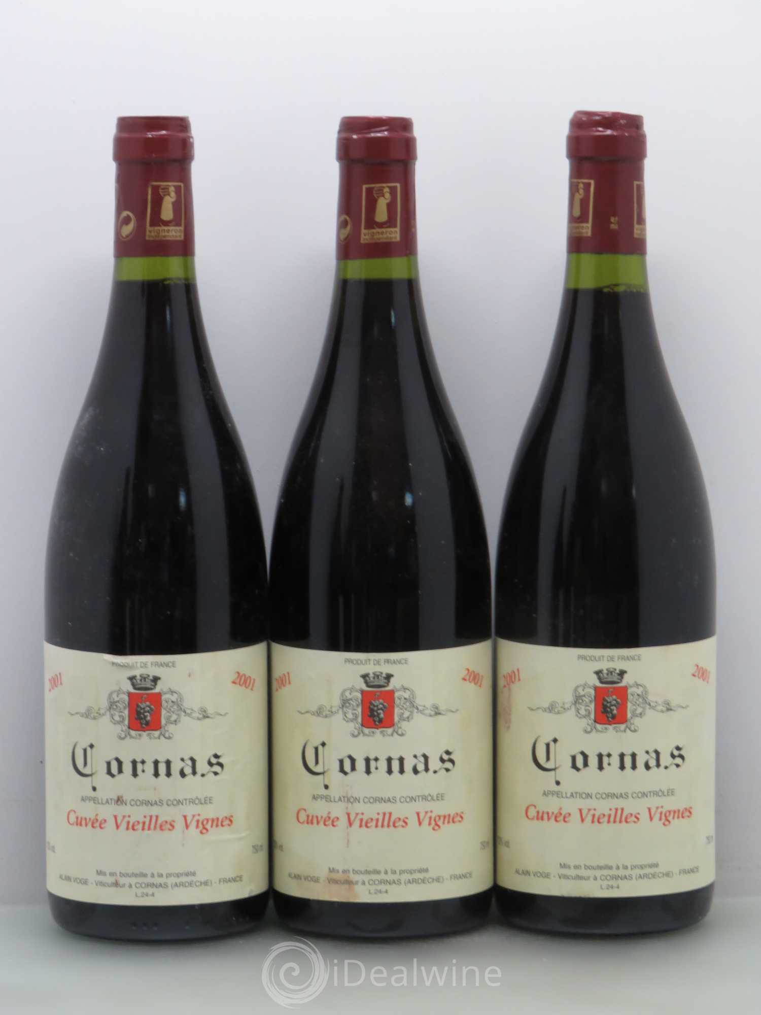 Cornas Les Vieilles Vignes Alain Voge (Domaine) 2001 - Lot de 5 bouteilles - 1