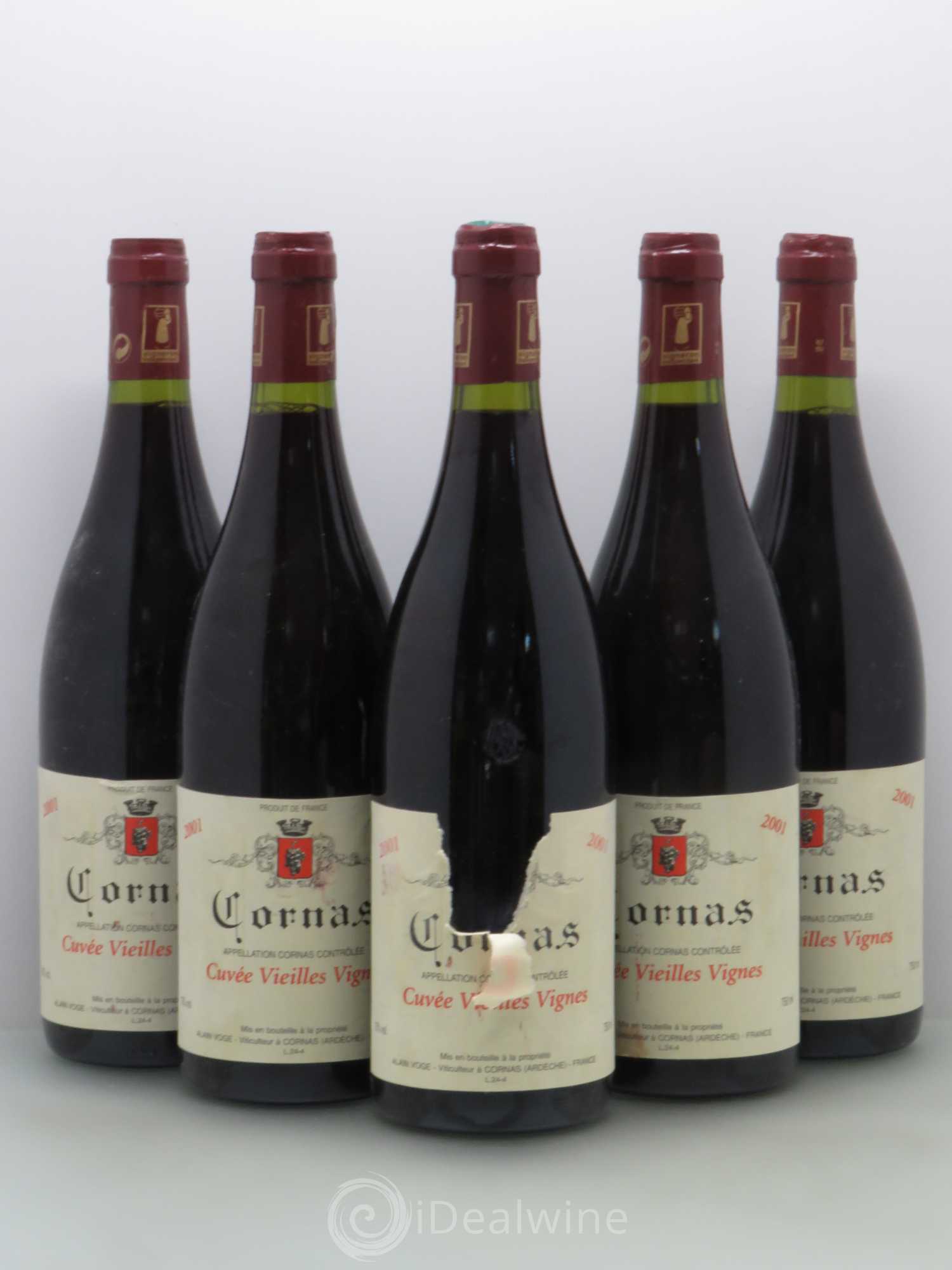 Cornas Les Vieilles Vignes Alain Voge (Domaine) 2001 - Lot de 5 bouteilles - 0