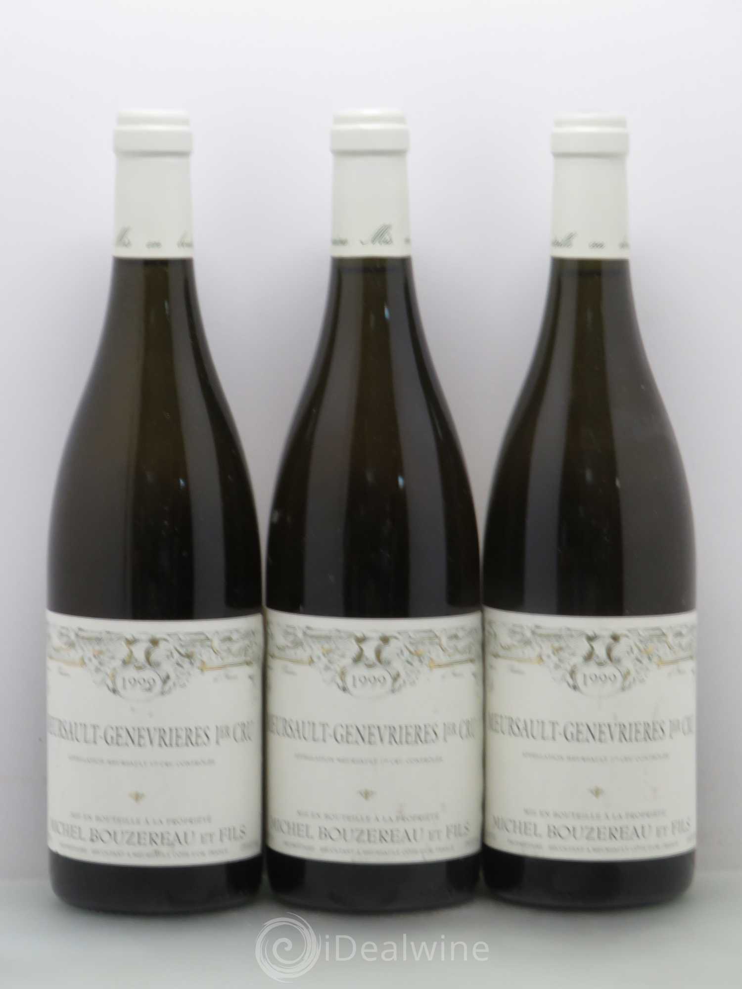 Meursault 1er Cru Les Genevrières Michel Bouzereau et Fils (Domaine) 1999 - Lot de 3 bouteilles - 0